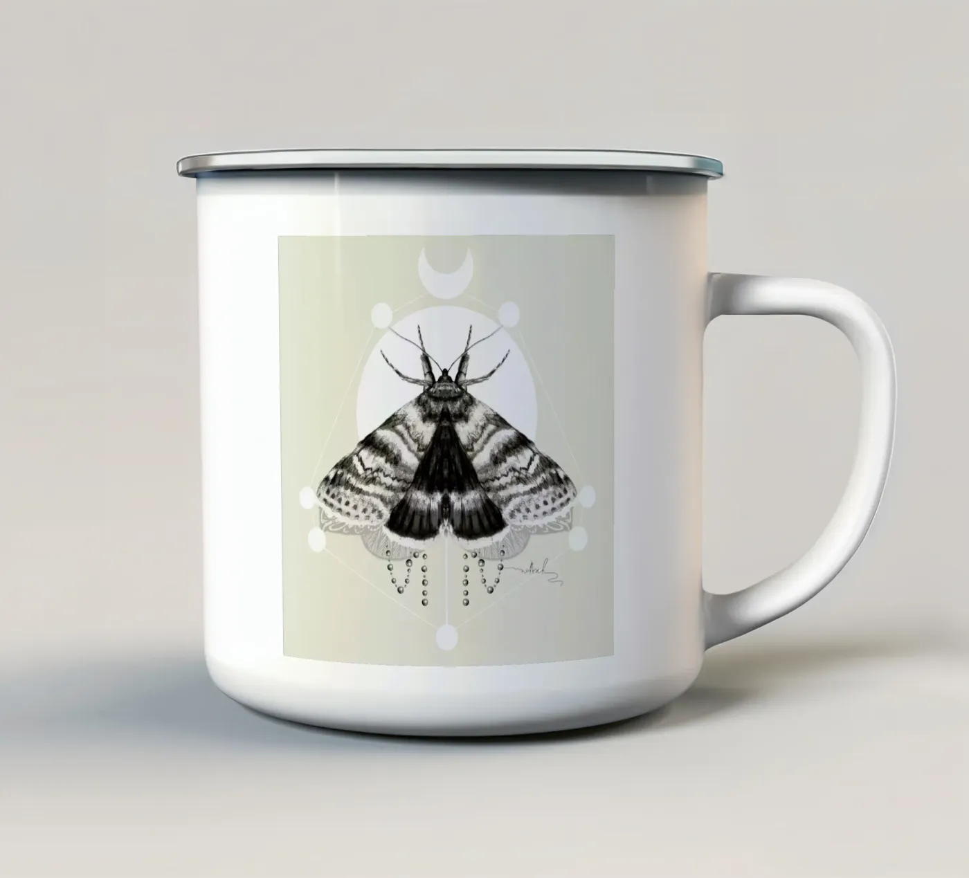 Moth emaille mok van Nettsch