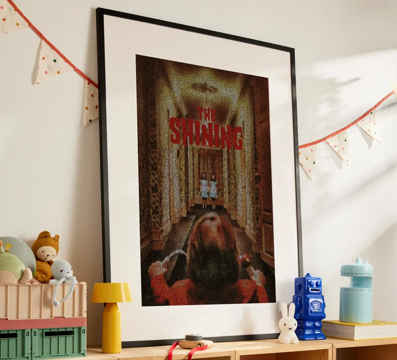 The Shining poster con telaio in alluminio da Robotic Ewe