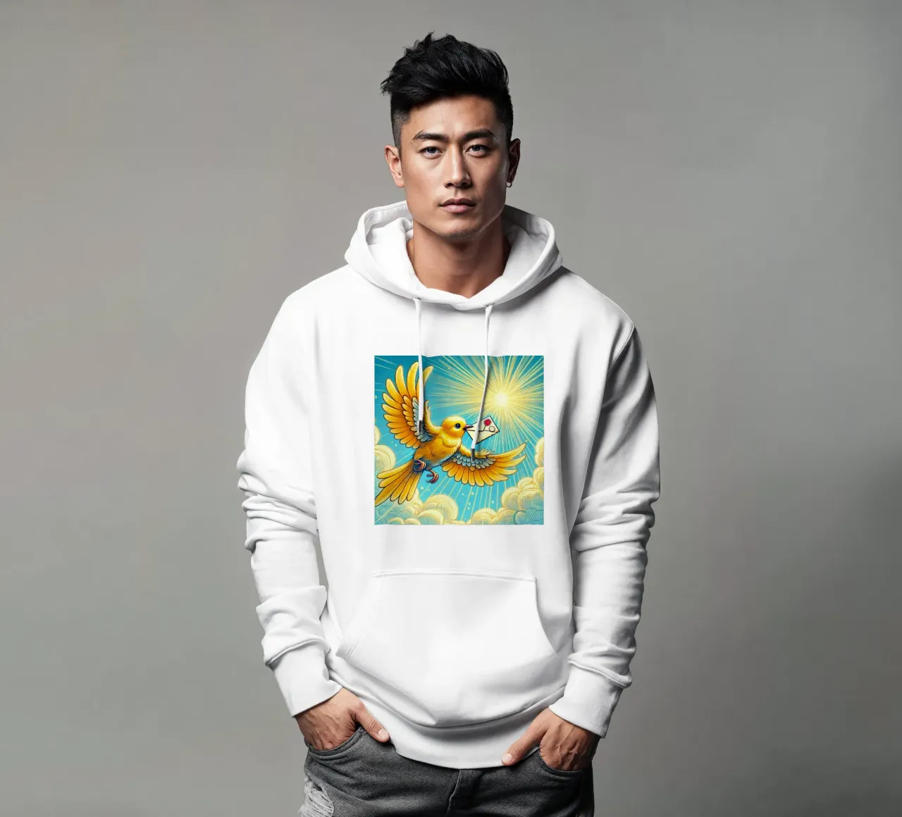 Messaggero alato felpa con cappuccio da FluffyToons
