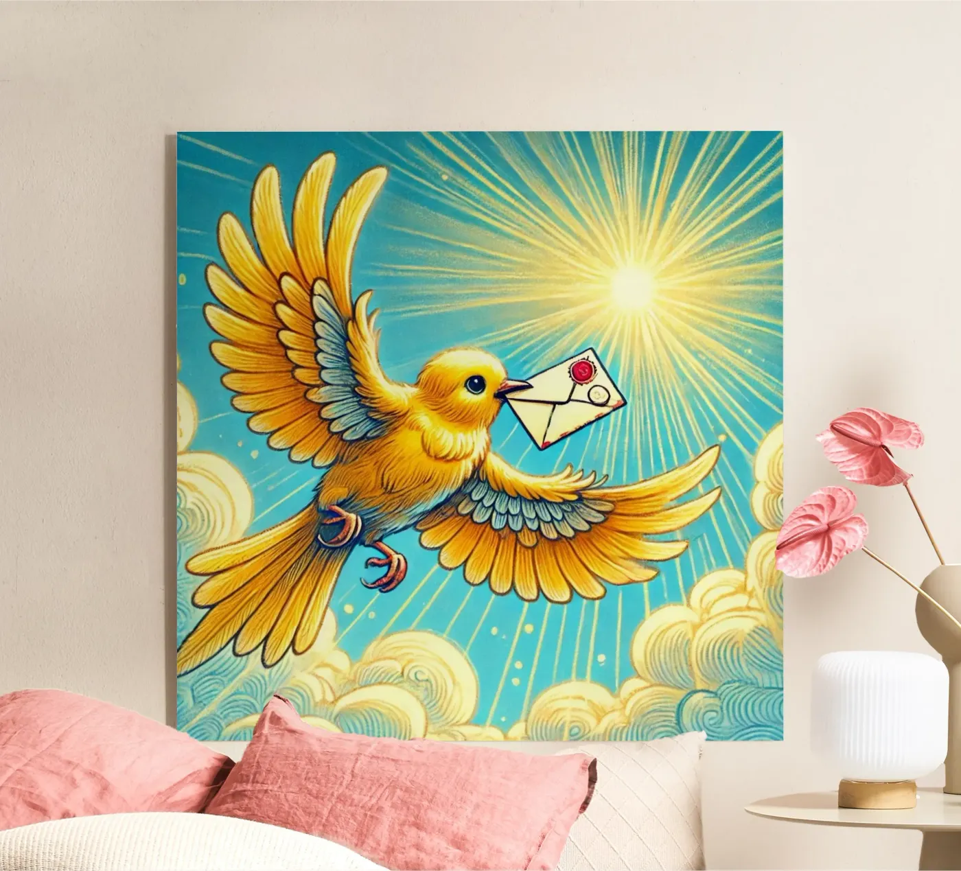 Gevleugelde boodschapper acryl van FluffyToons