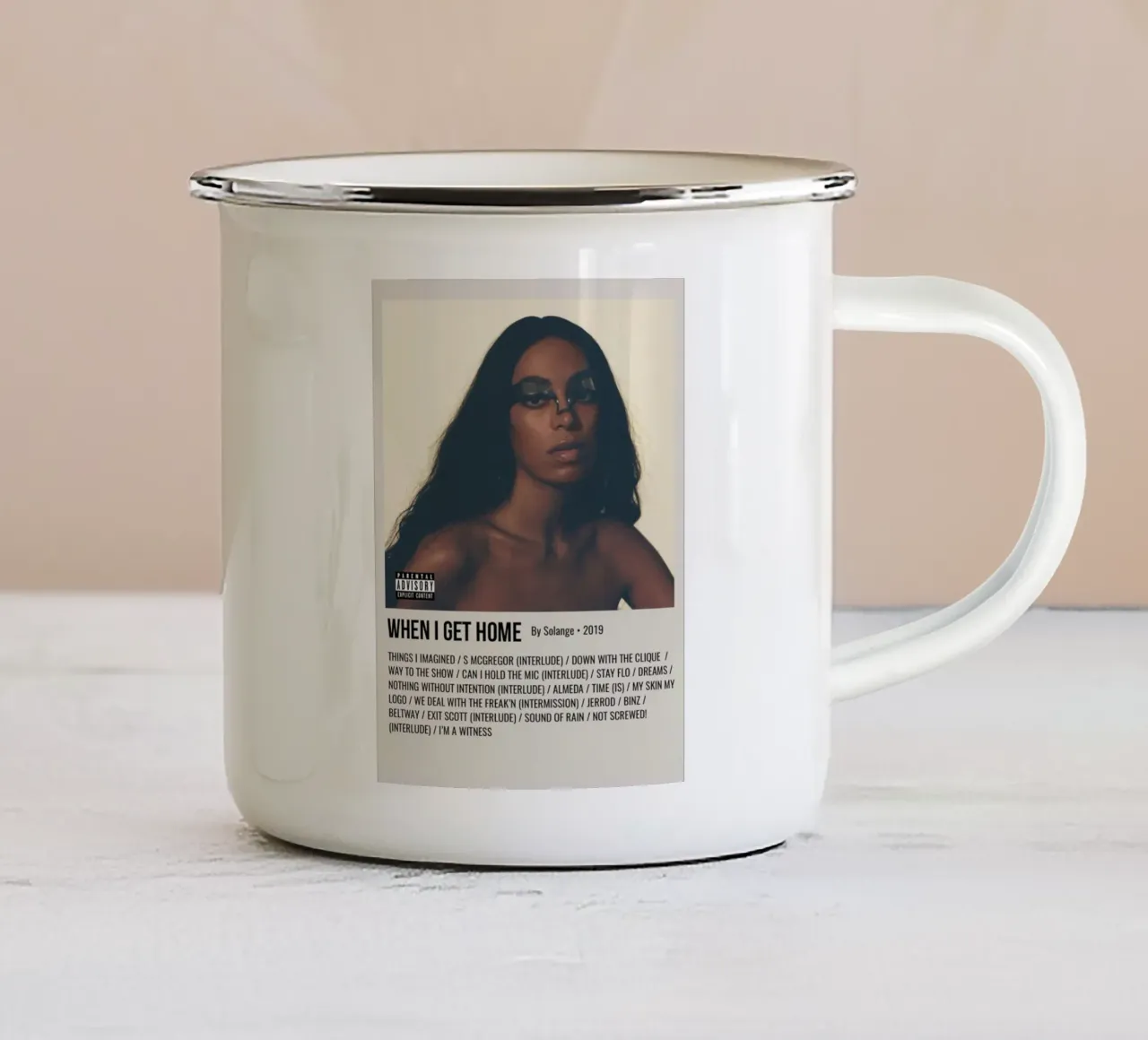 WHEN I GET HOME By Solange 2019 taza de esmalte de SoundStudio
