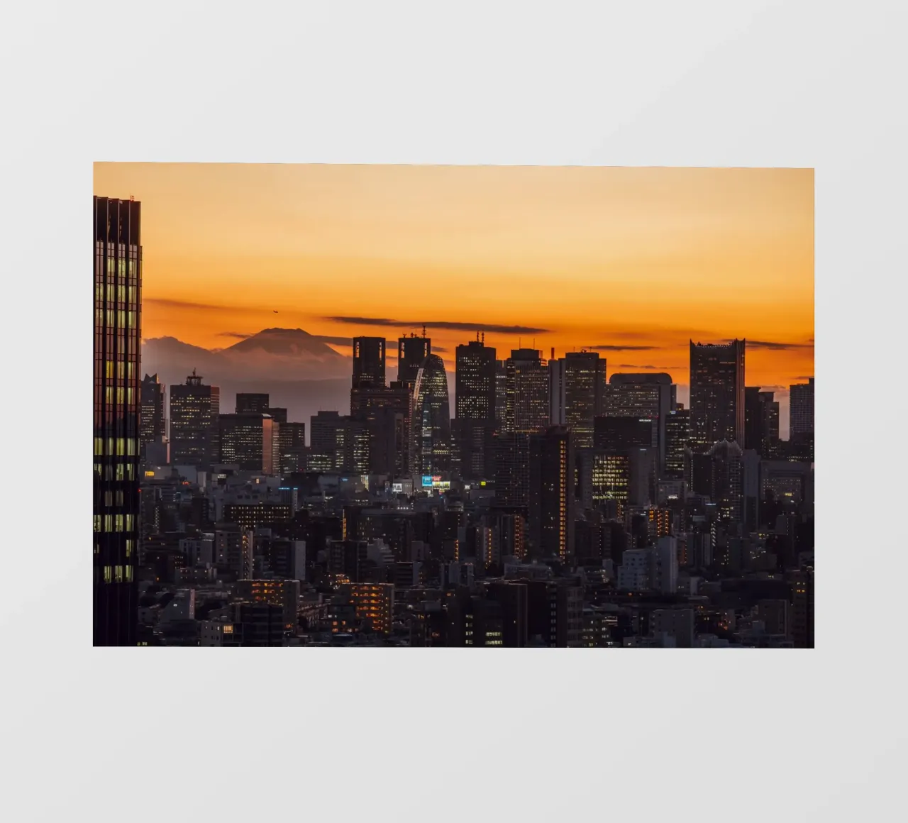 Tokyo Mt. Tramonto del Fuji, Giappone pellicola backlit da Marcel Bisig
