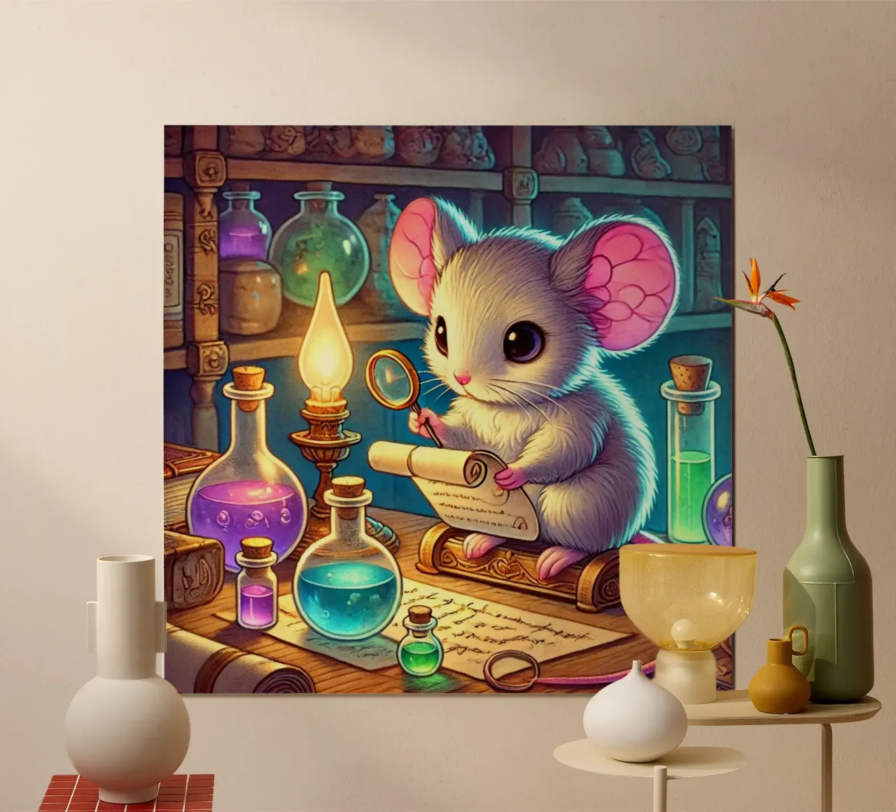 The Curious Mouse Scientist hahnemühle by FluffyToons