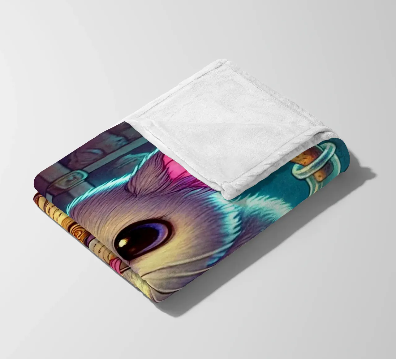 The Curious Mouse Scientist fleece blanket by FluffyToons