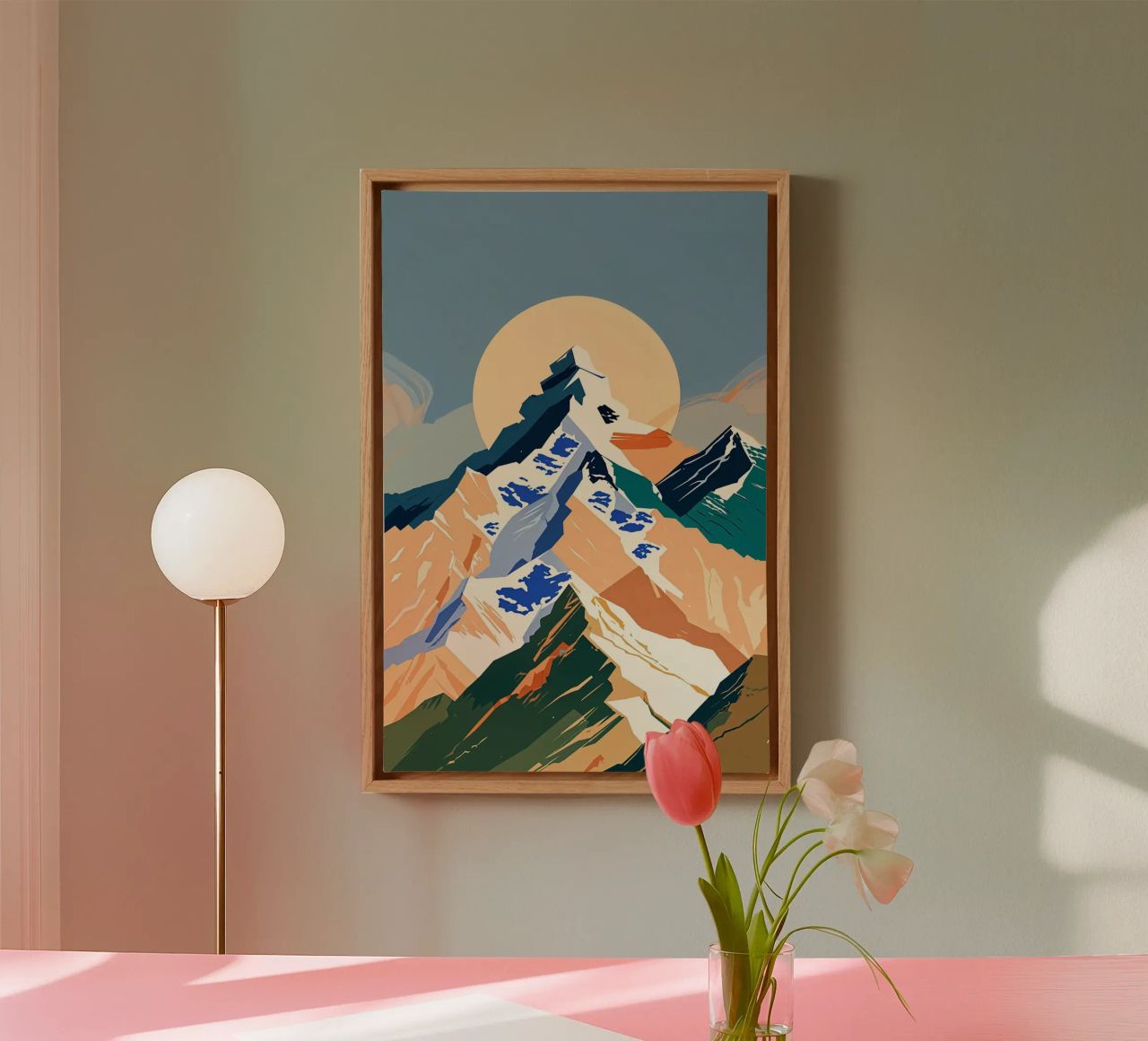 Geometric Majesty of Everest canvas by AlbertKlee