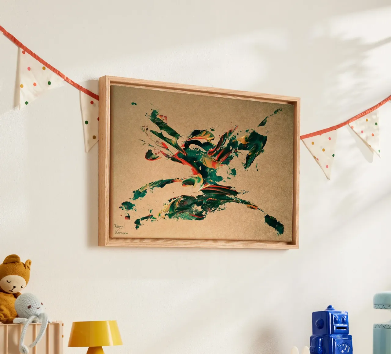 NATURAL STYLE 26 canvas met Baklijst van Thierry Vobmann Abstract painting