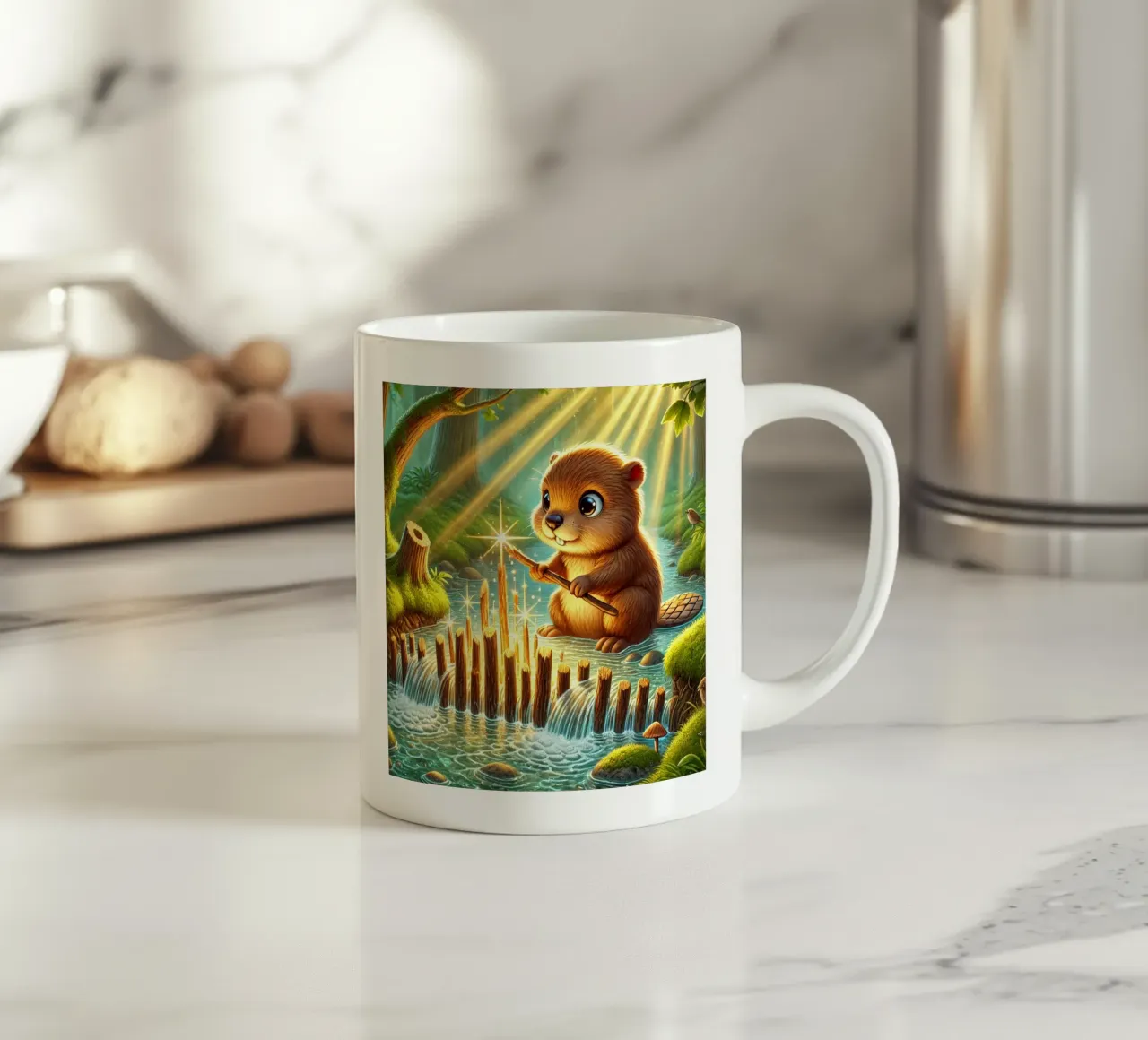 Il castoro ingegnoso tazza in ceramica da FluffyToons