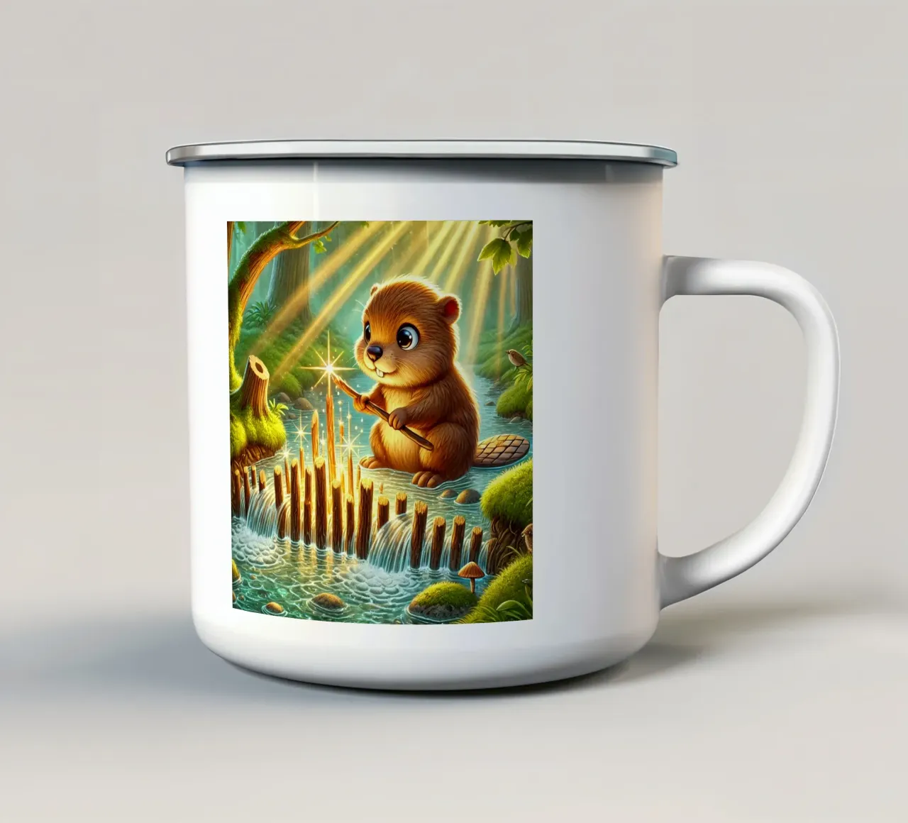 Il castoro ingegnoso tazza in smalto da FluffyToons