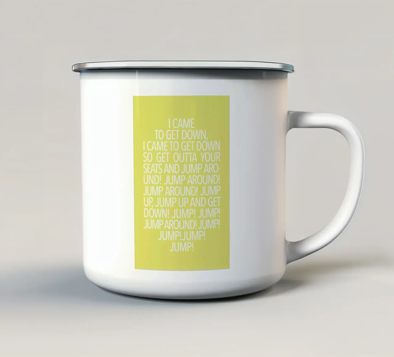 Jump Yellow tazza in smalto da Studio One