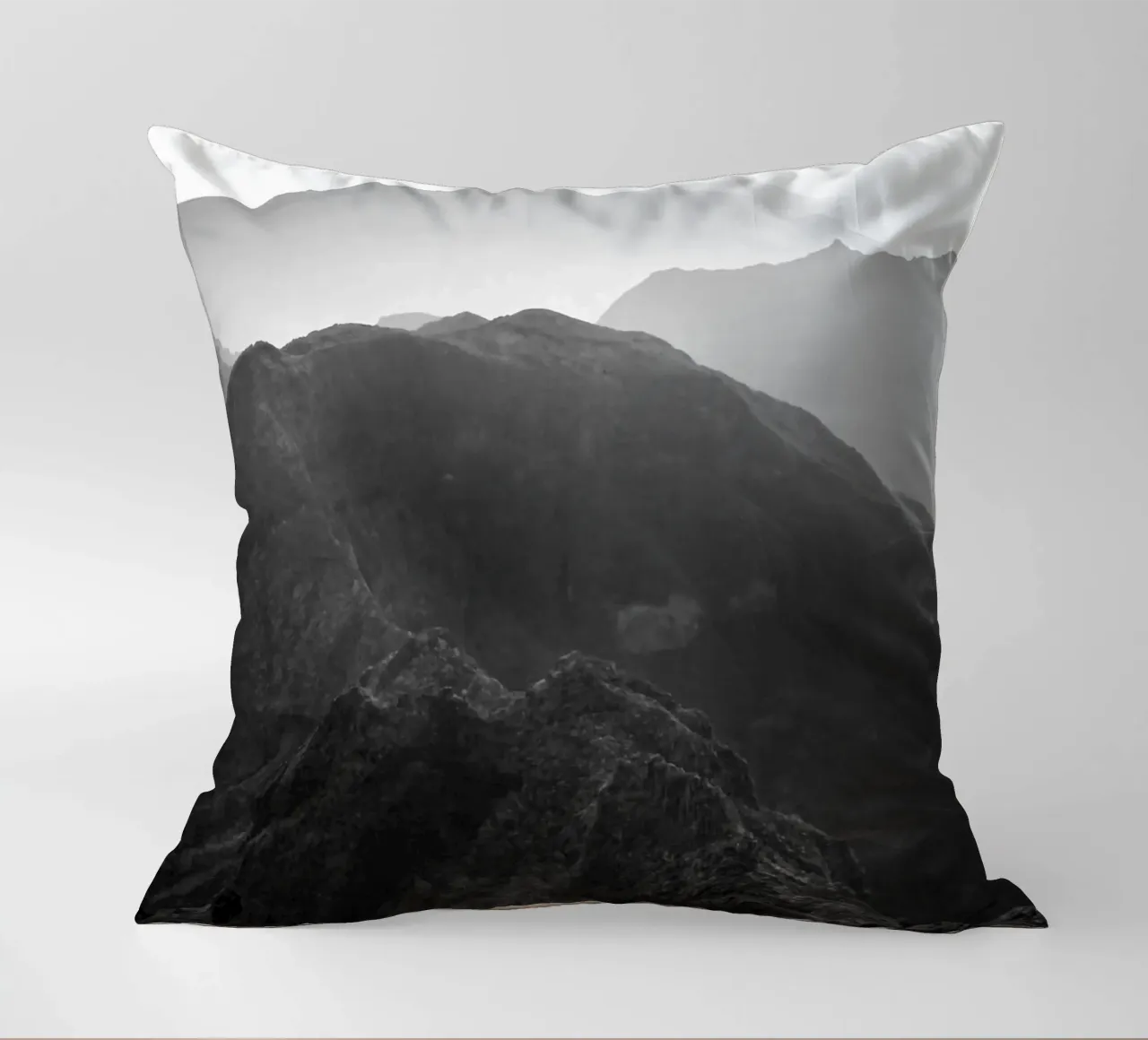 Panoramic View of Madeira's Mountains decorative cushion by FEMK.