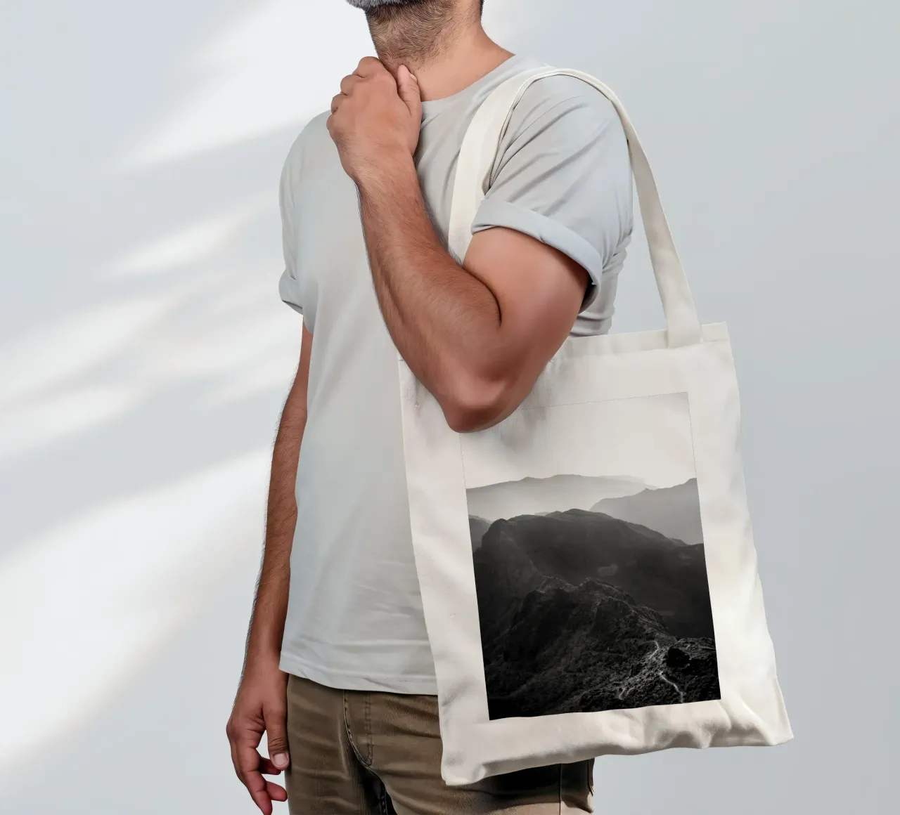 Panoramic View of Madeira's Mountains tote bag by FEMK.