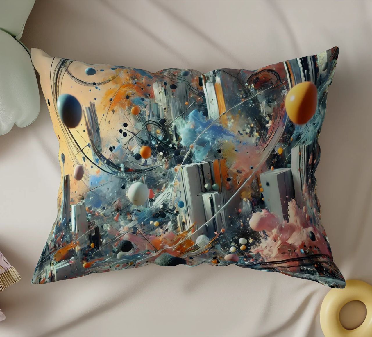 action splash abstract cuscino da abstrakt