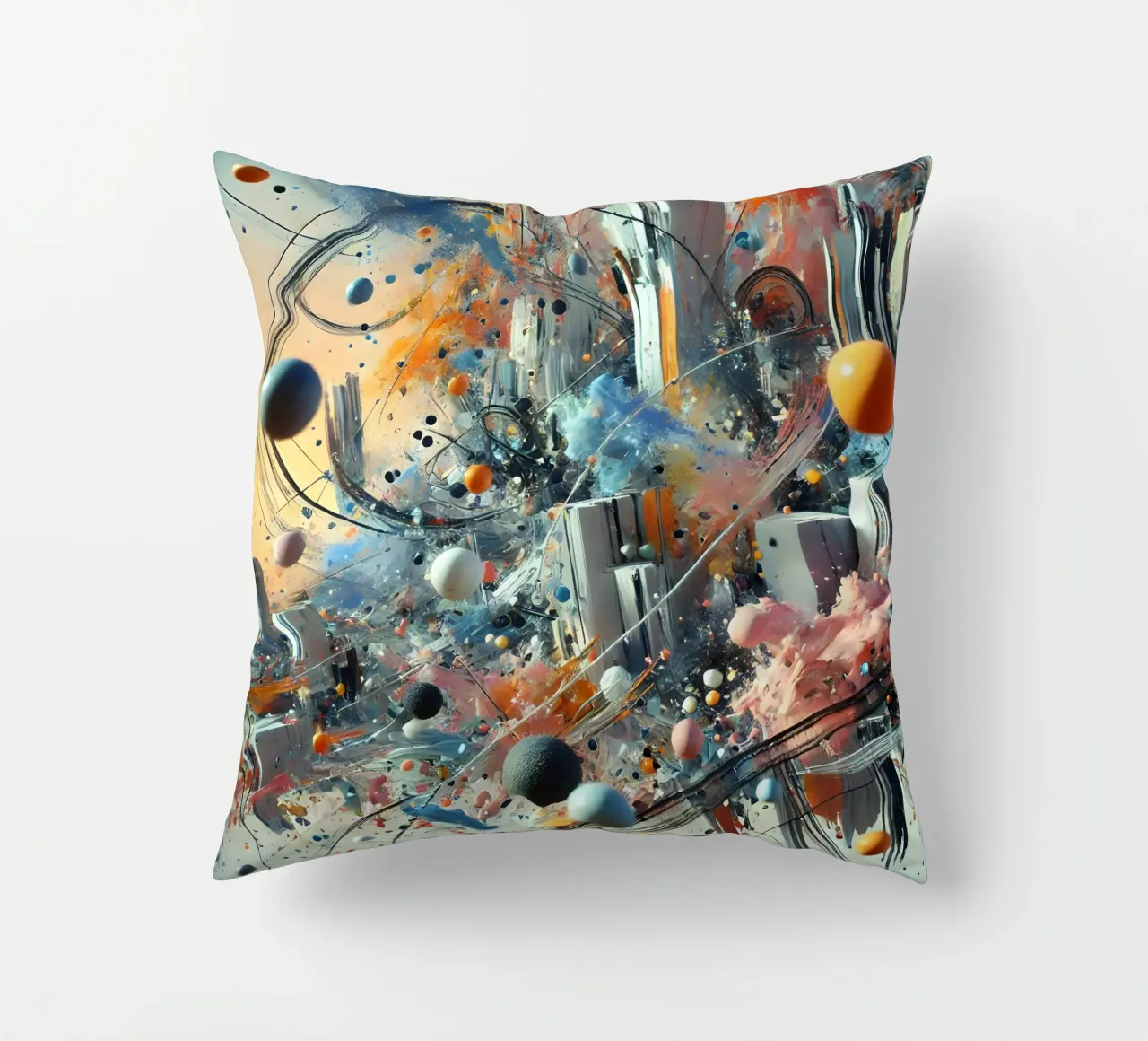 action splash abstract decorative cushion by abstrakt