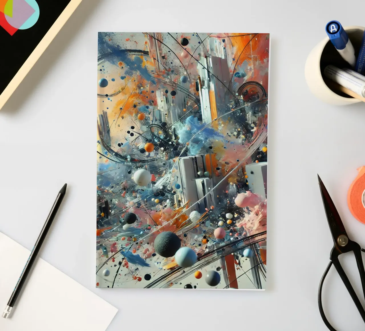 action splash abstract notebook by abstrakt