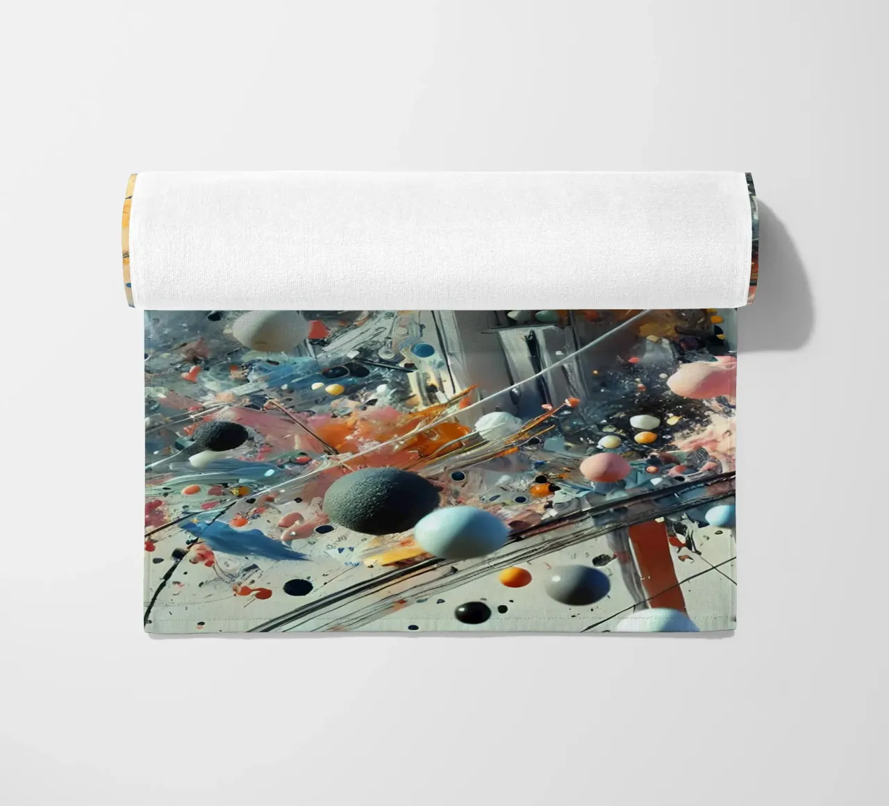action splash abstract beach towel by abstrakt