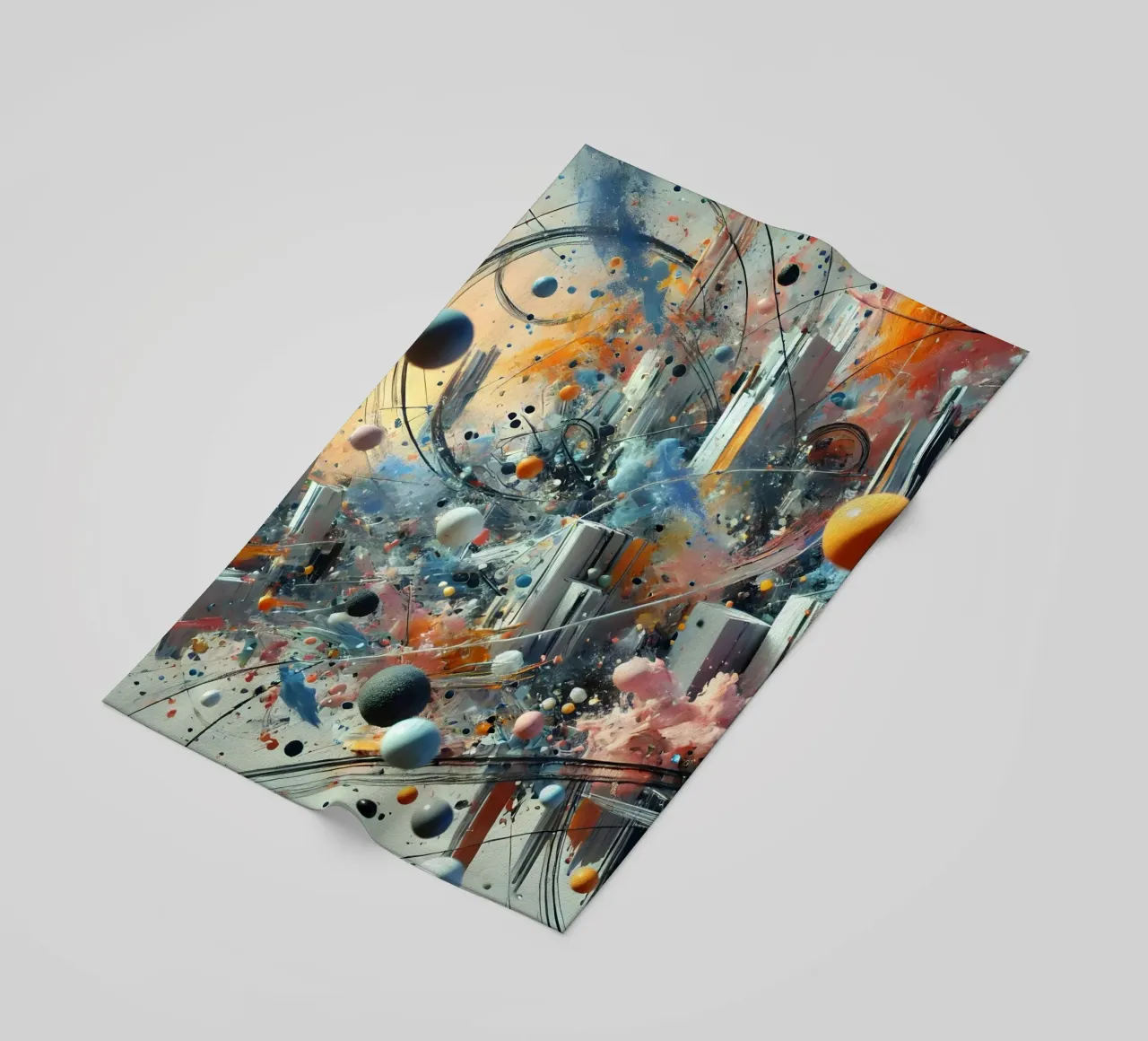 action splash abstract beach towel by abstrakt