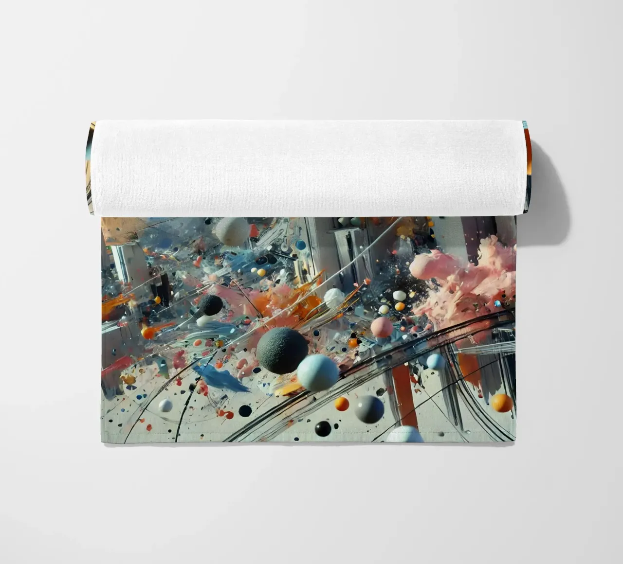 action splash abstract strandhanddoek van abstrakt