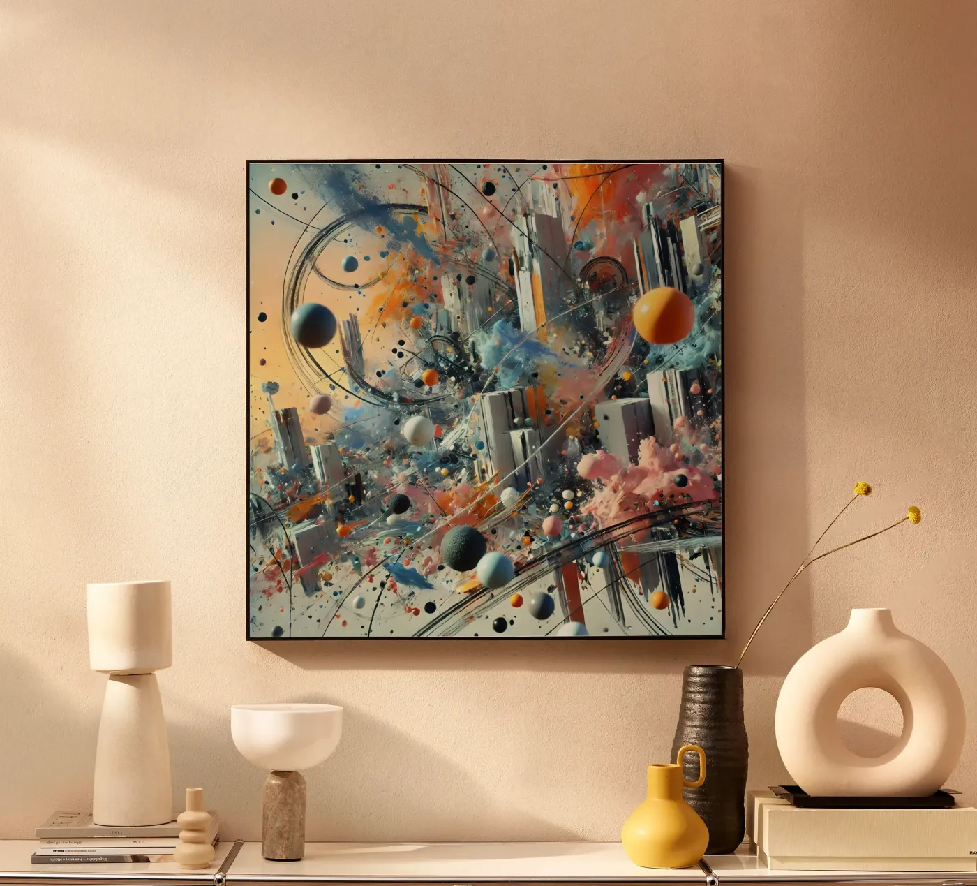 action splash abstract Acryl-Glas von abstrakt