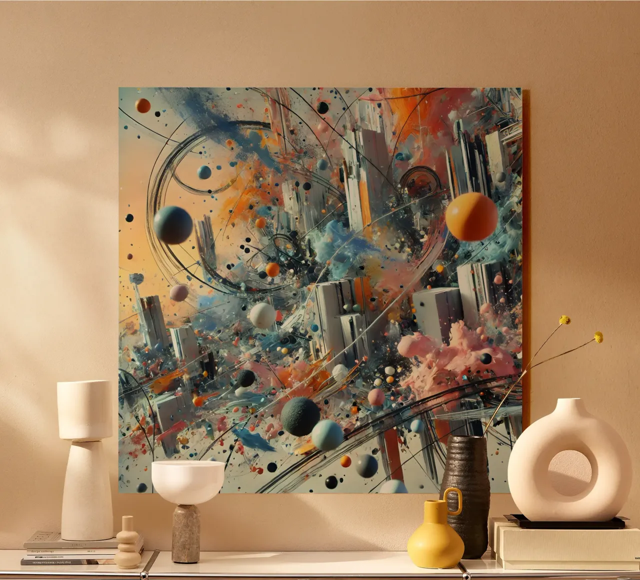 action splash abstract alluminio dibond da abstrakt