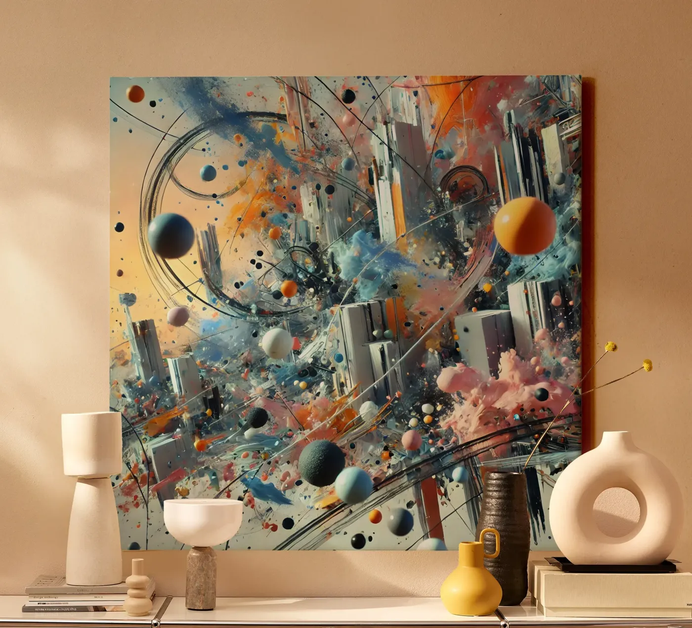 action splash abstract tela da abstrakt