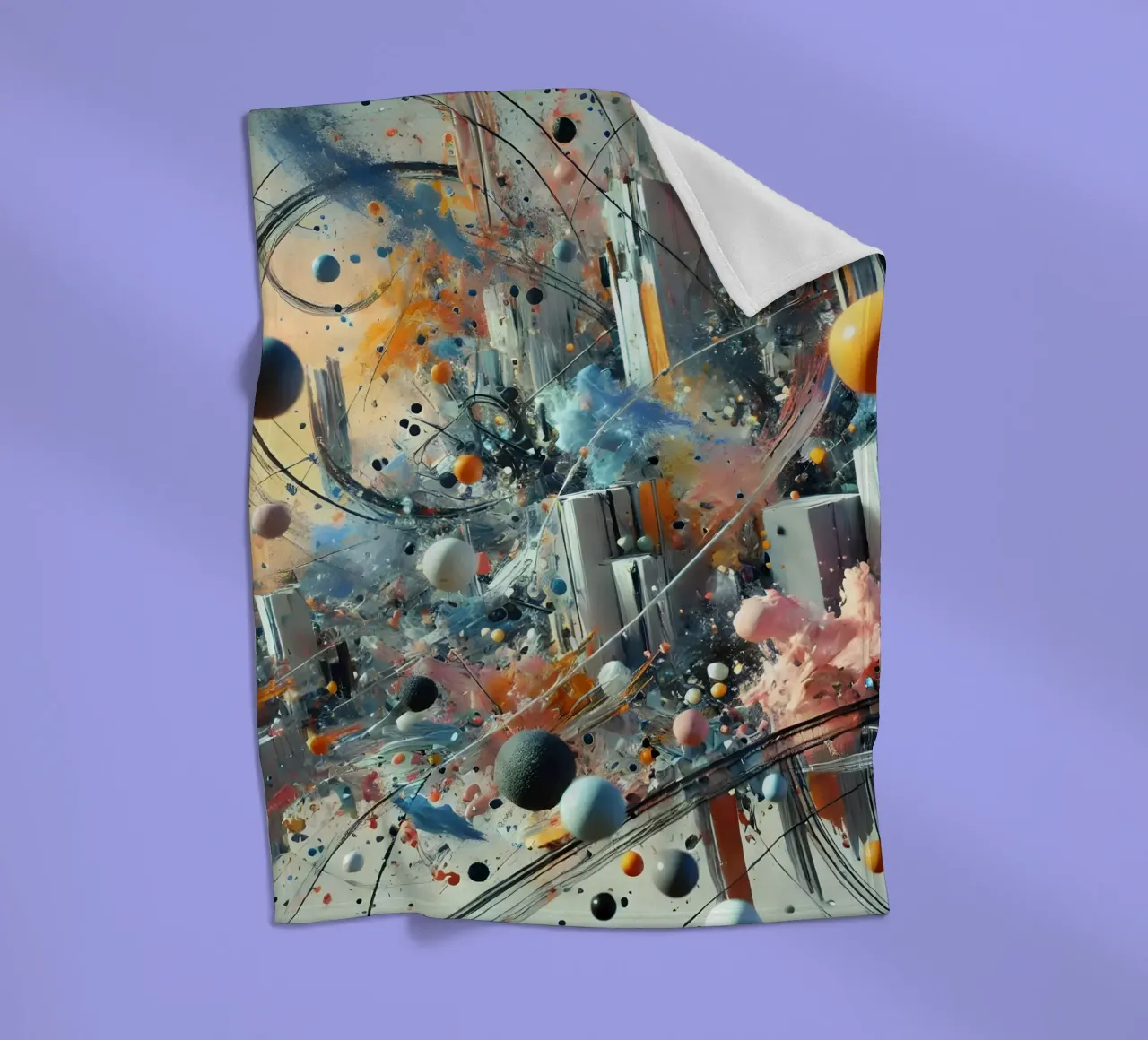 action splash abstract coperta in pile da abstrakt