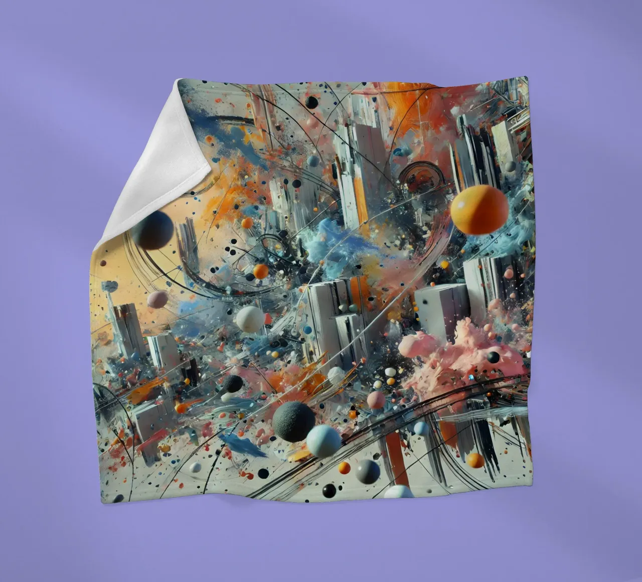 action splash abstract coperta in pile da abstrakt