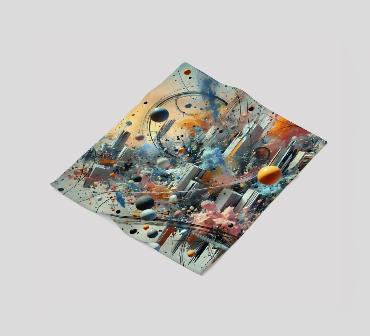 action splash abstract coperta in pile da abstrakt