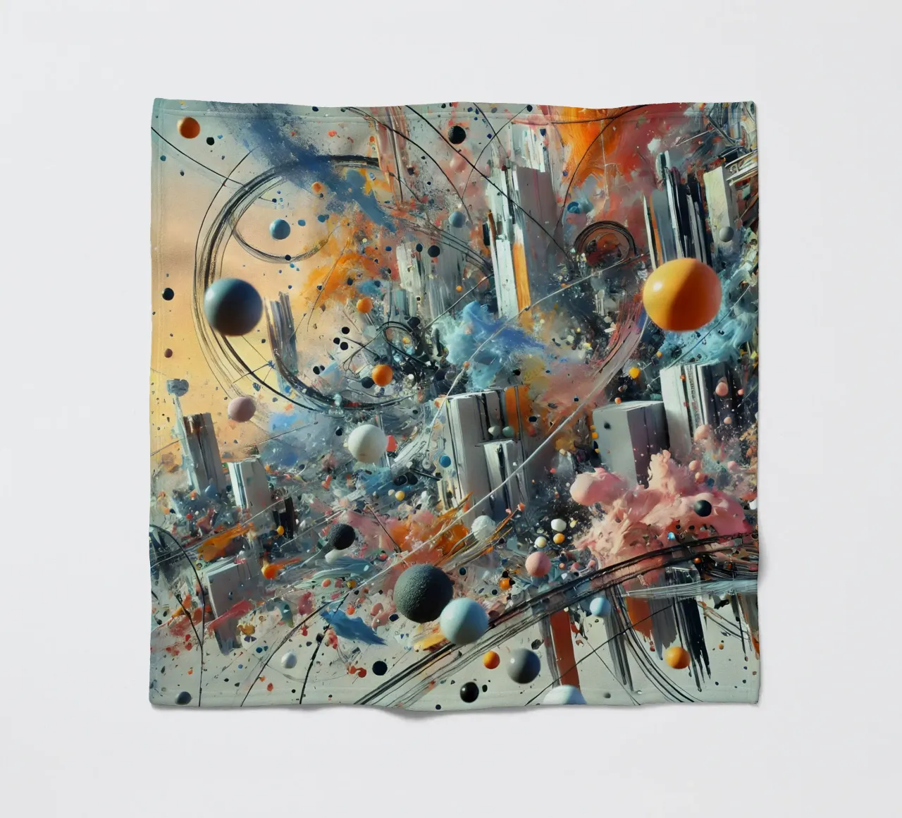 action splash abstract coperta in pile da abstrakt