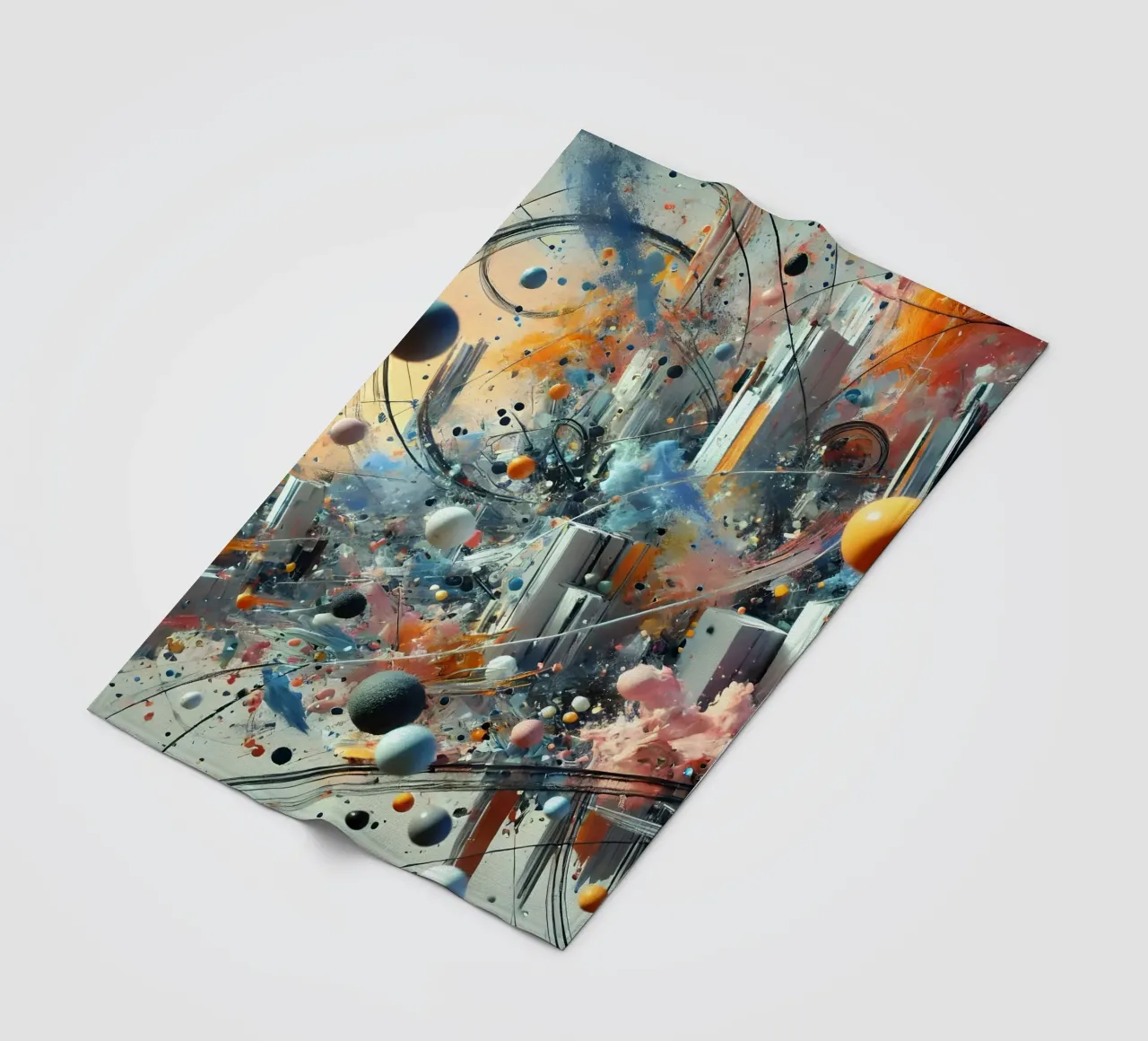 action splash abstract coperta in pile da abstrakt