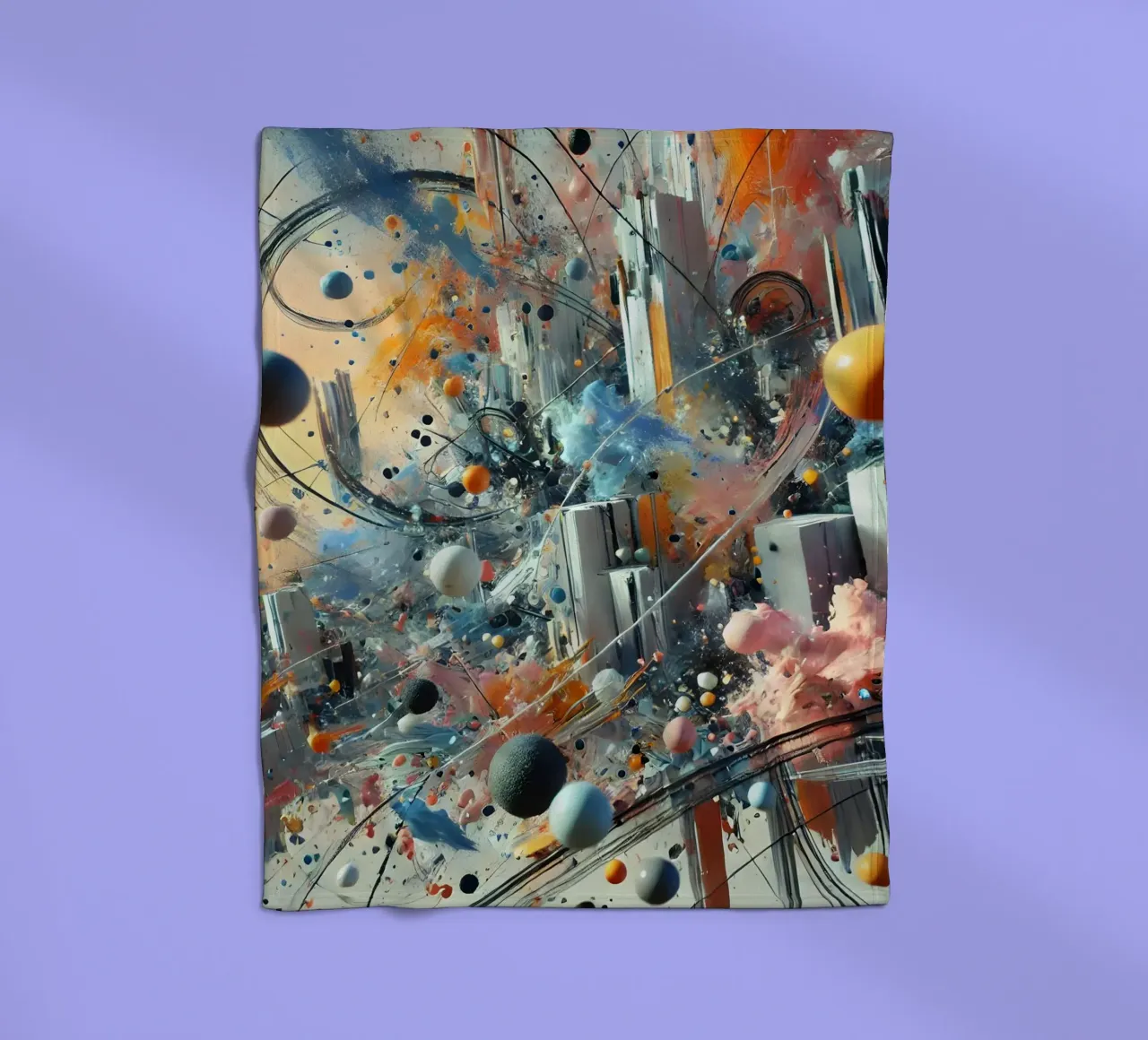 action splash abstract coperta in pile da abstrakt