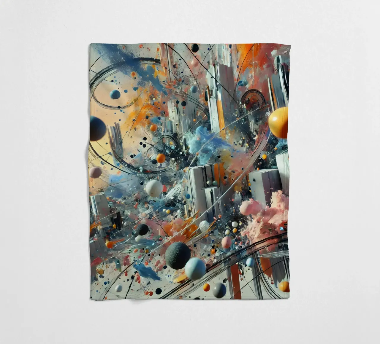 action splash abstract coperta in pile da abstrakt