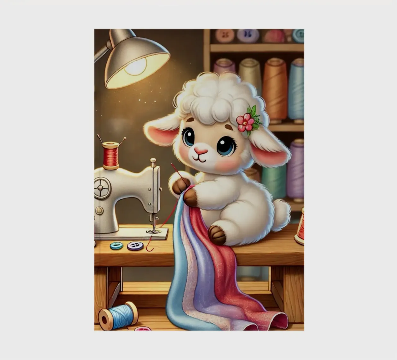 Cozy Lamb Tailor notebook by FluffyToons
