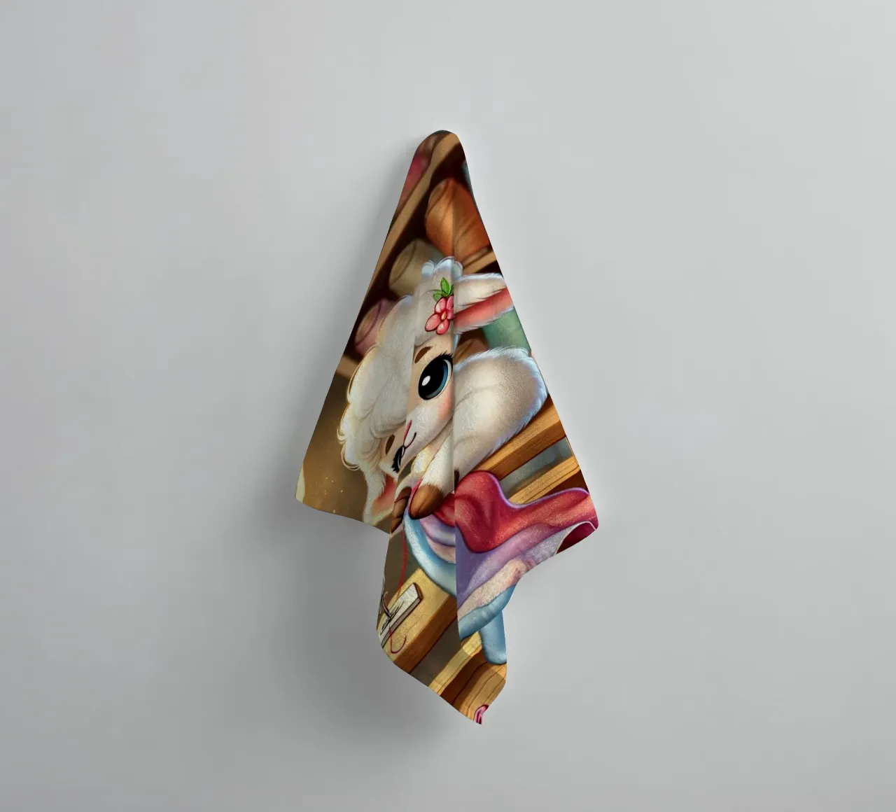 Cozy Lamb Tailor towel by FluffyToons