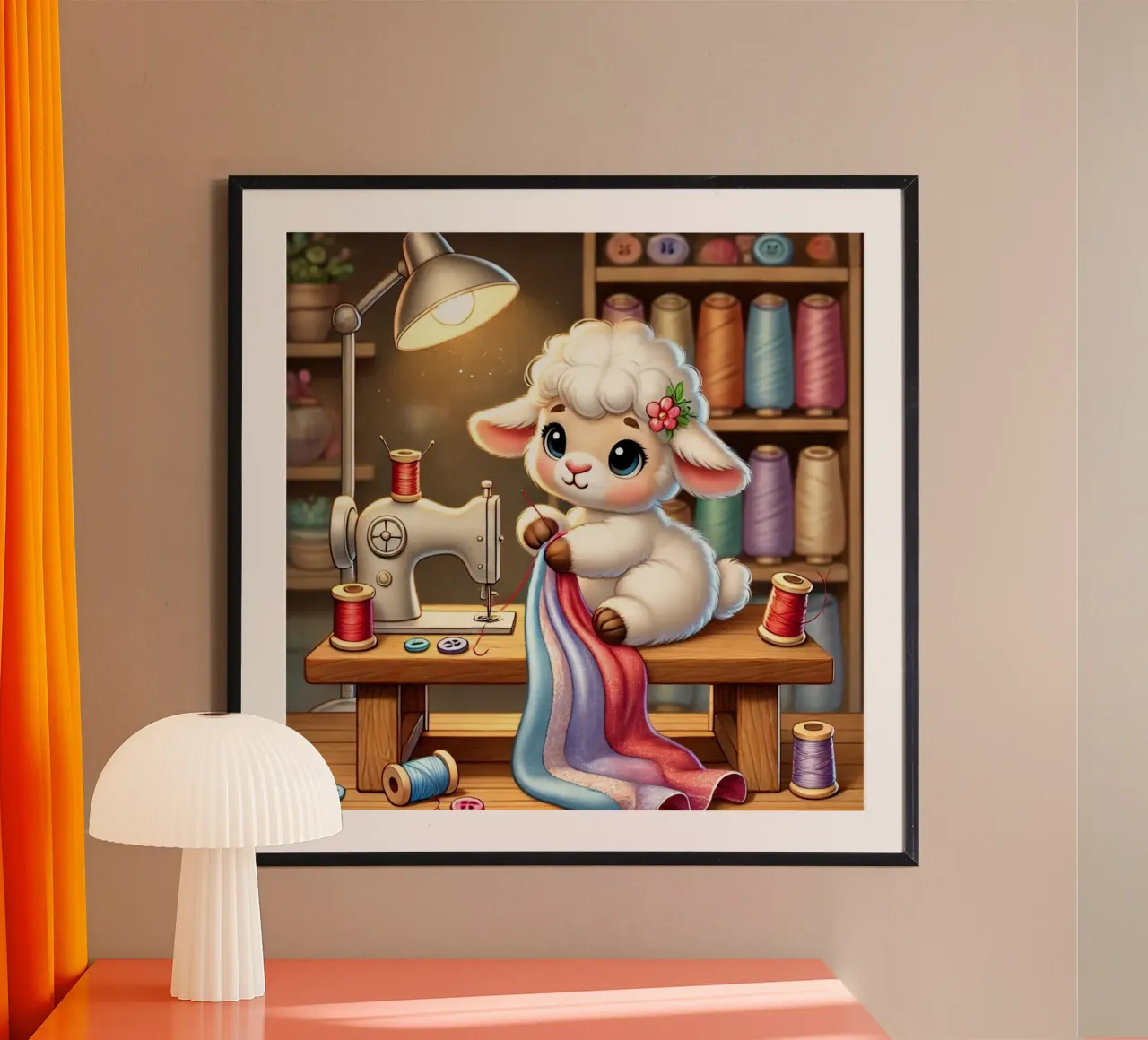 Accogliente agnello sarto poster da FluffyToons
