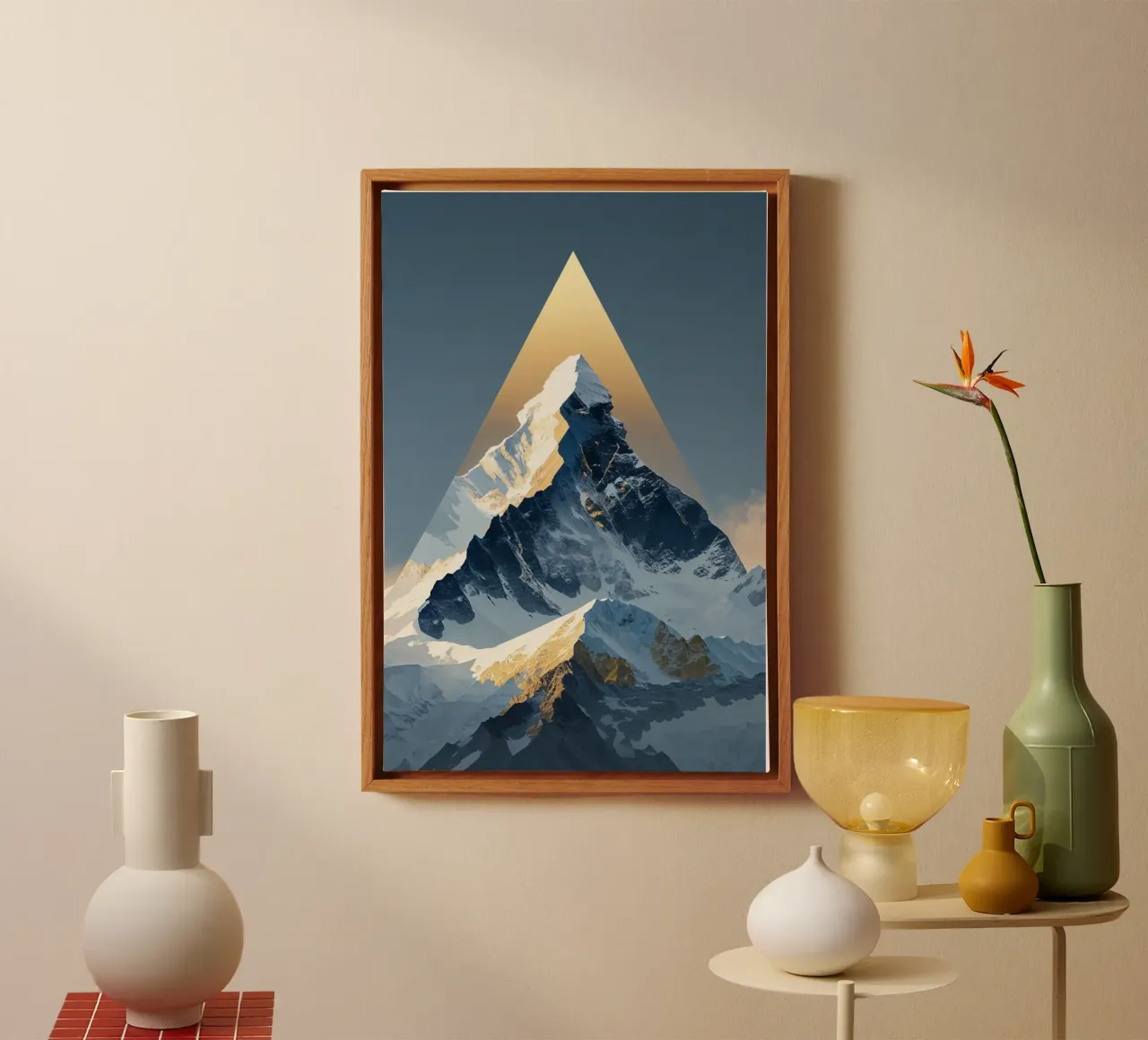 Illuminated Summit in Abstract Form toile de AlbertKlee