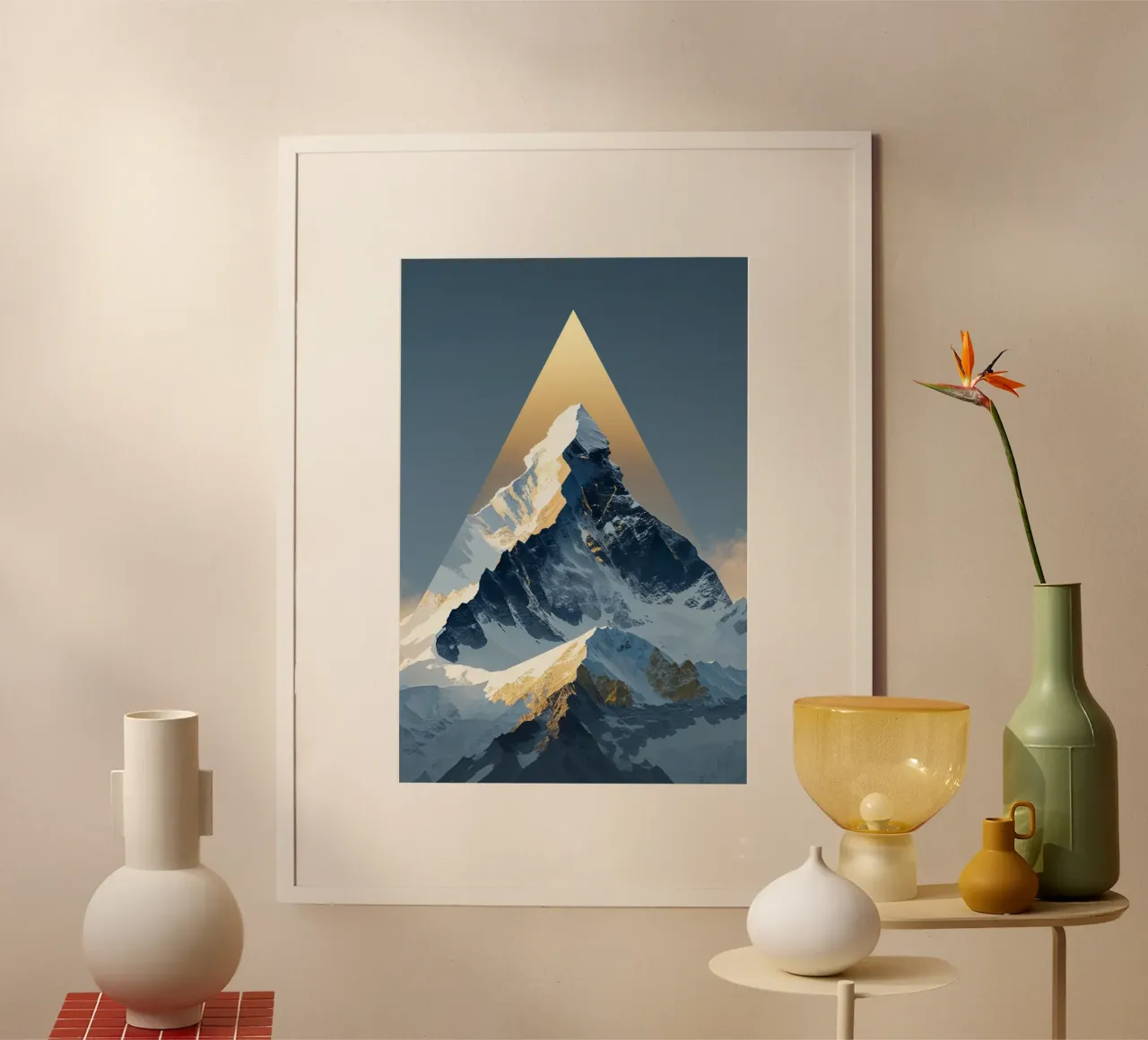 Illuminated Summit in Abstract Form carta hahnemühle da AlbertKlee