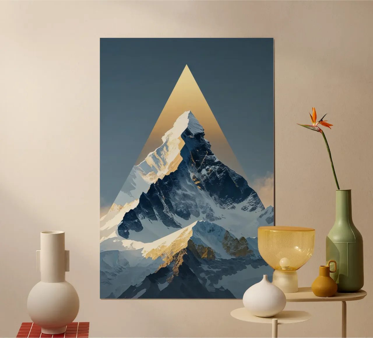 Illuminated Summit in Abstract Form poster de AlbertKlee