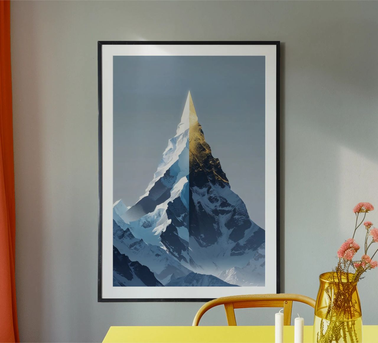 Geometric Elegance of Mountain Majesty Poster von AlbertKlee