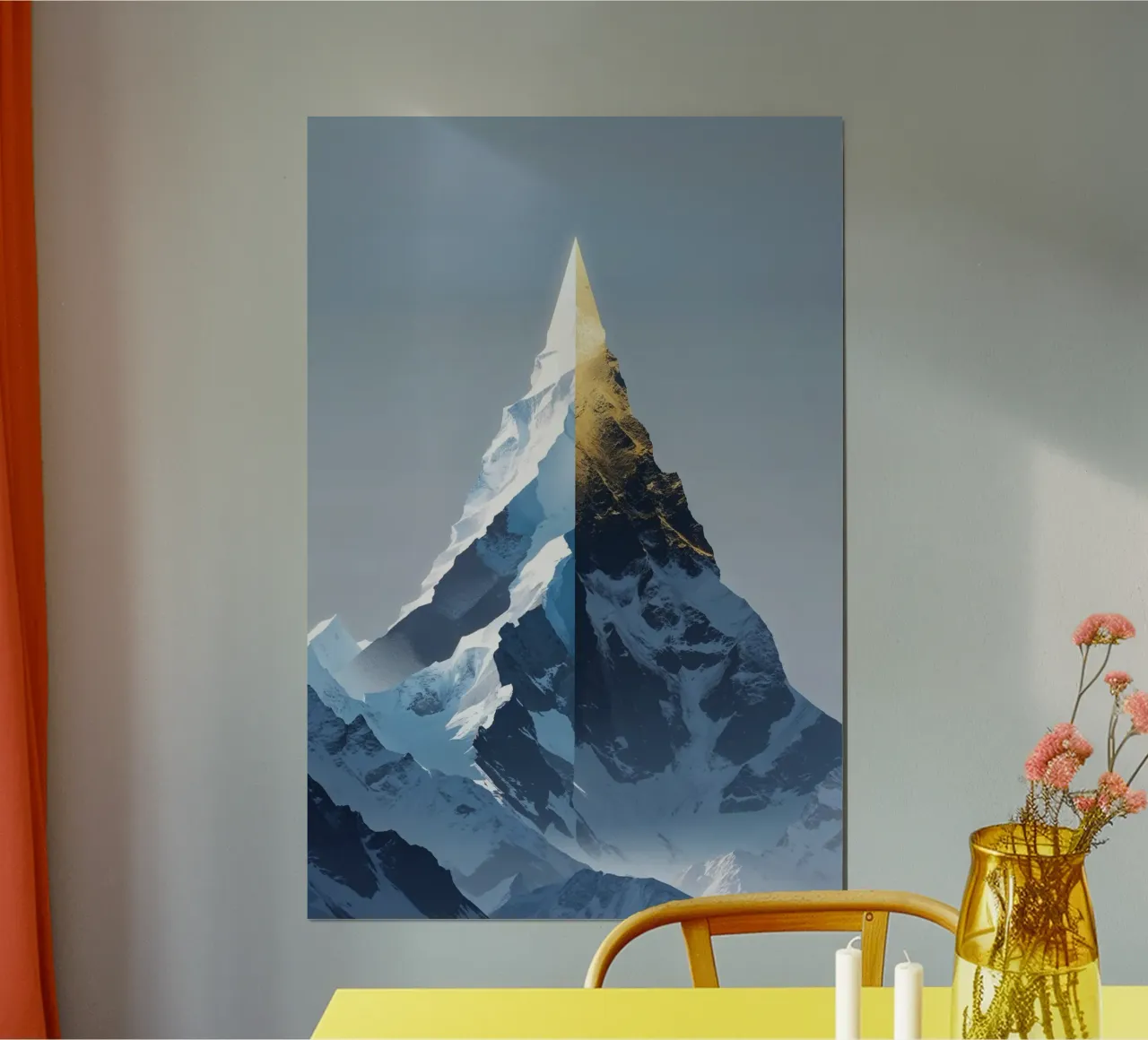 Geometric Elegance of Mountain Majesty carta hahnemühle da AlbertKlee