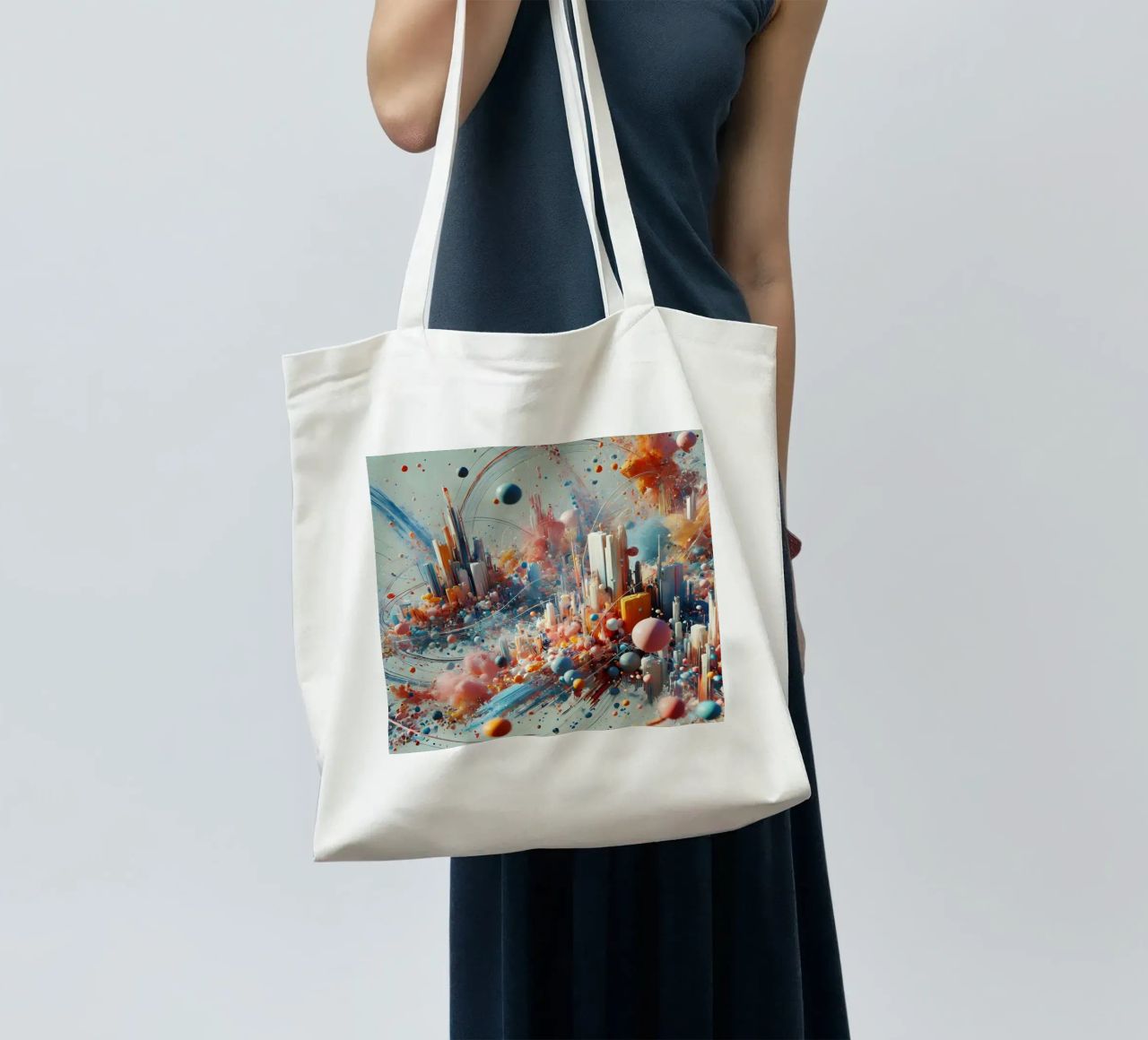 action splash abstract borsa in juta da abstrakt
