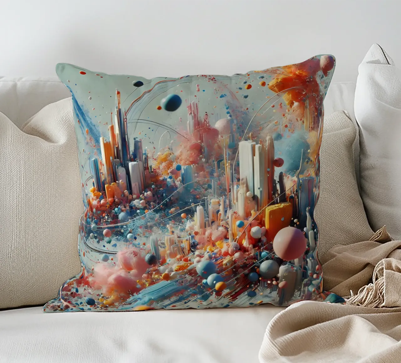 action splash abstract cuscino da abstrakt