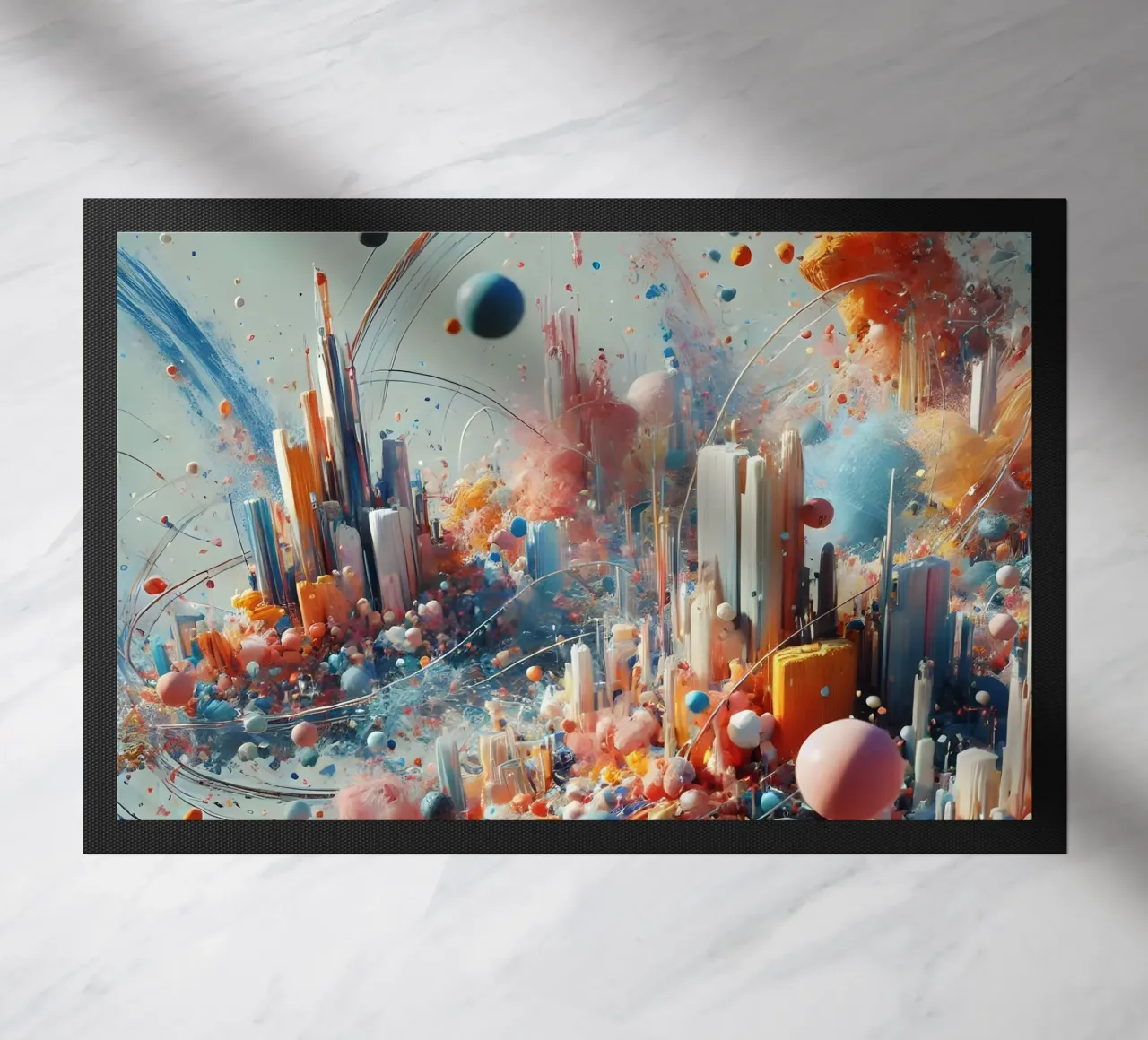 action splash abstract Fußmatte von abstrakt