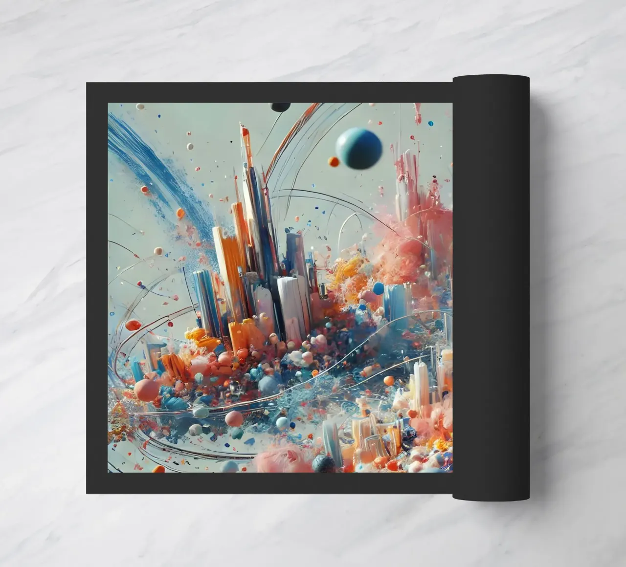 action splash abstract Fußmatte von abstrakt