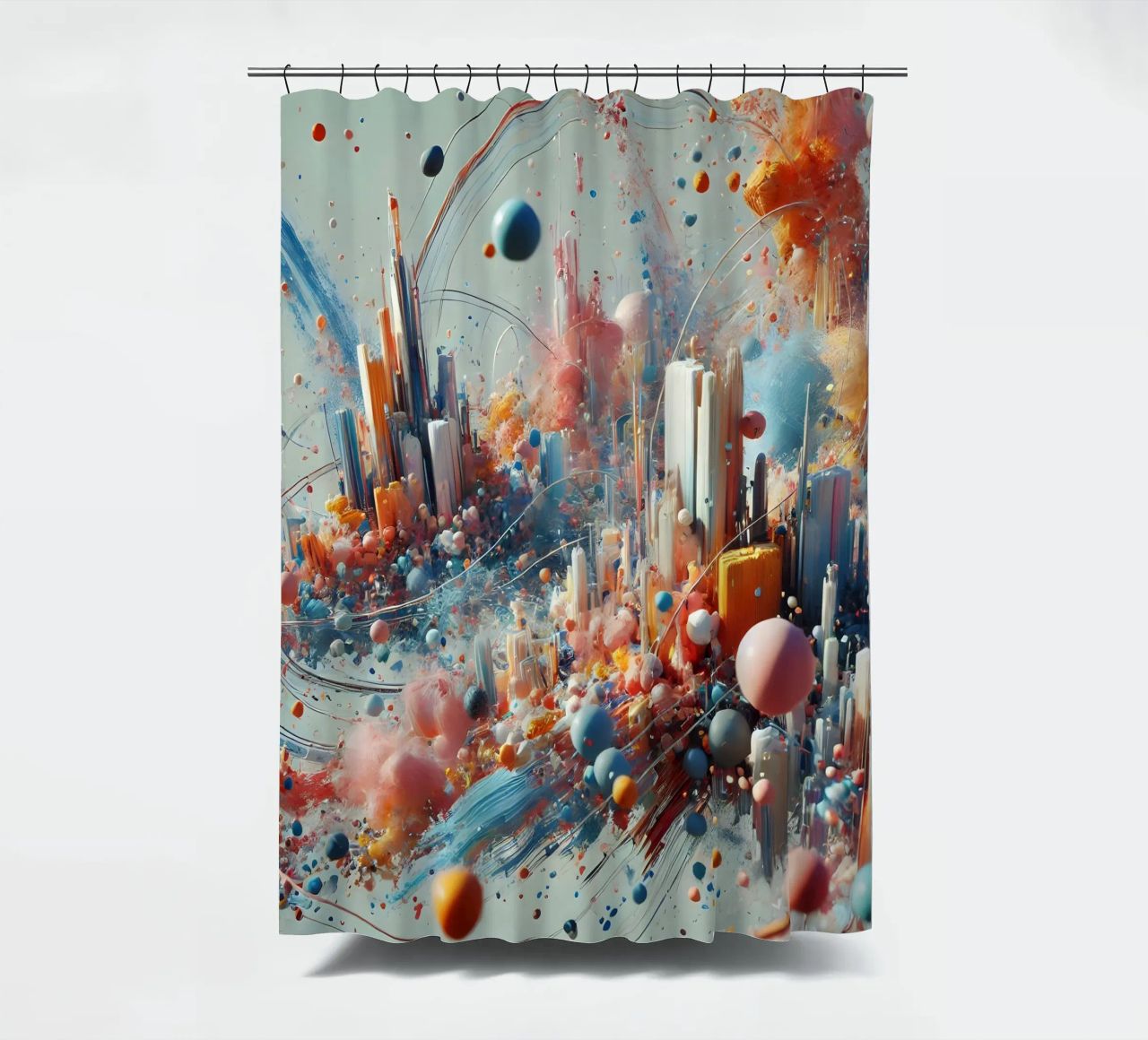 action splash abstract tenda da doccia da abstrakt