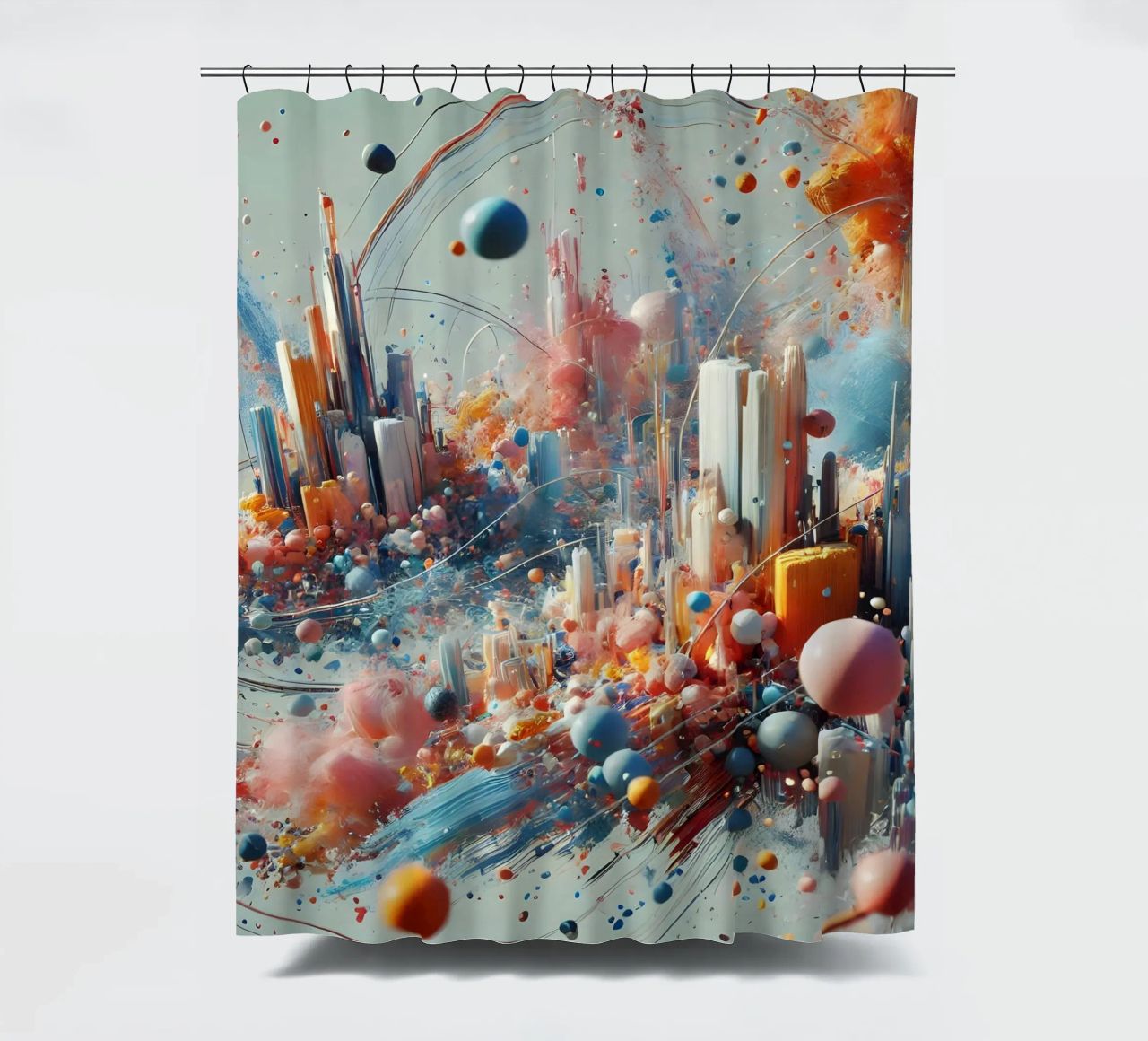 action splash abstract tenda da doccia da abstrakt