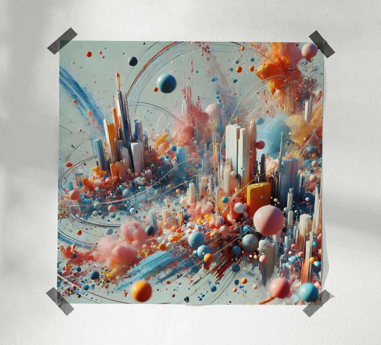 action splash abstract poster da abstrakt