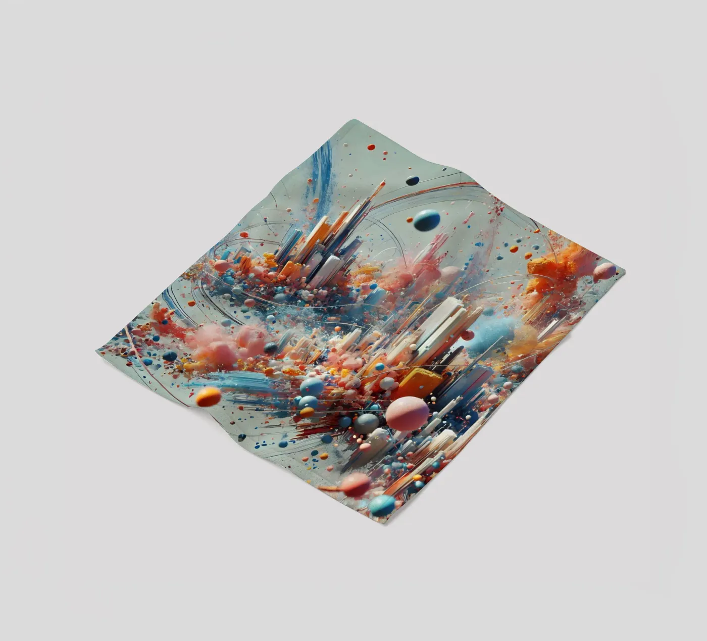 action splash abstract fleecedeken van abstrakt