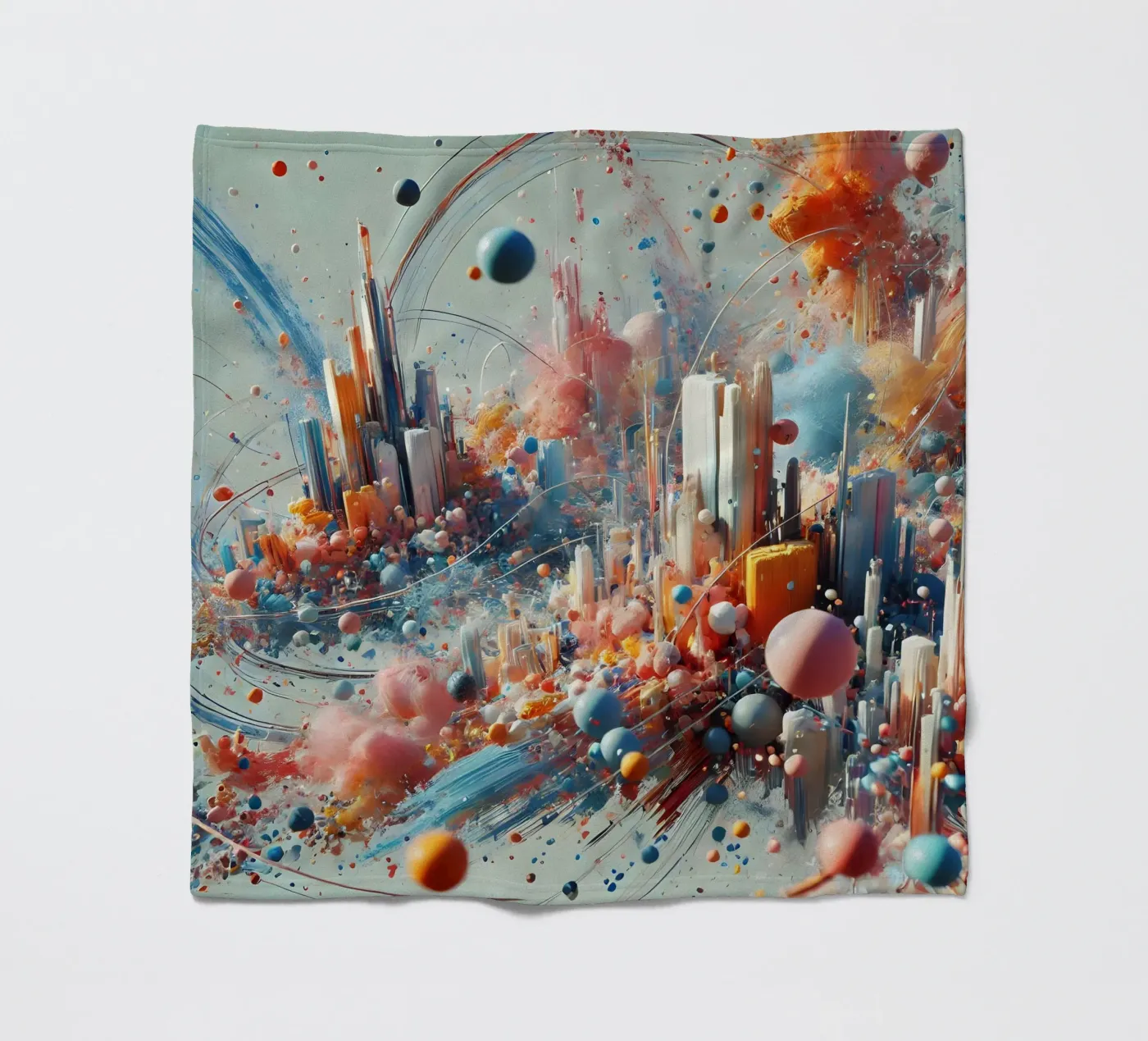 action splash abstract fleecedeken van abstrakt