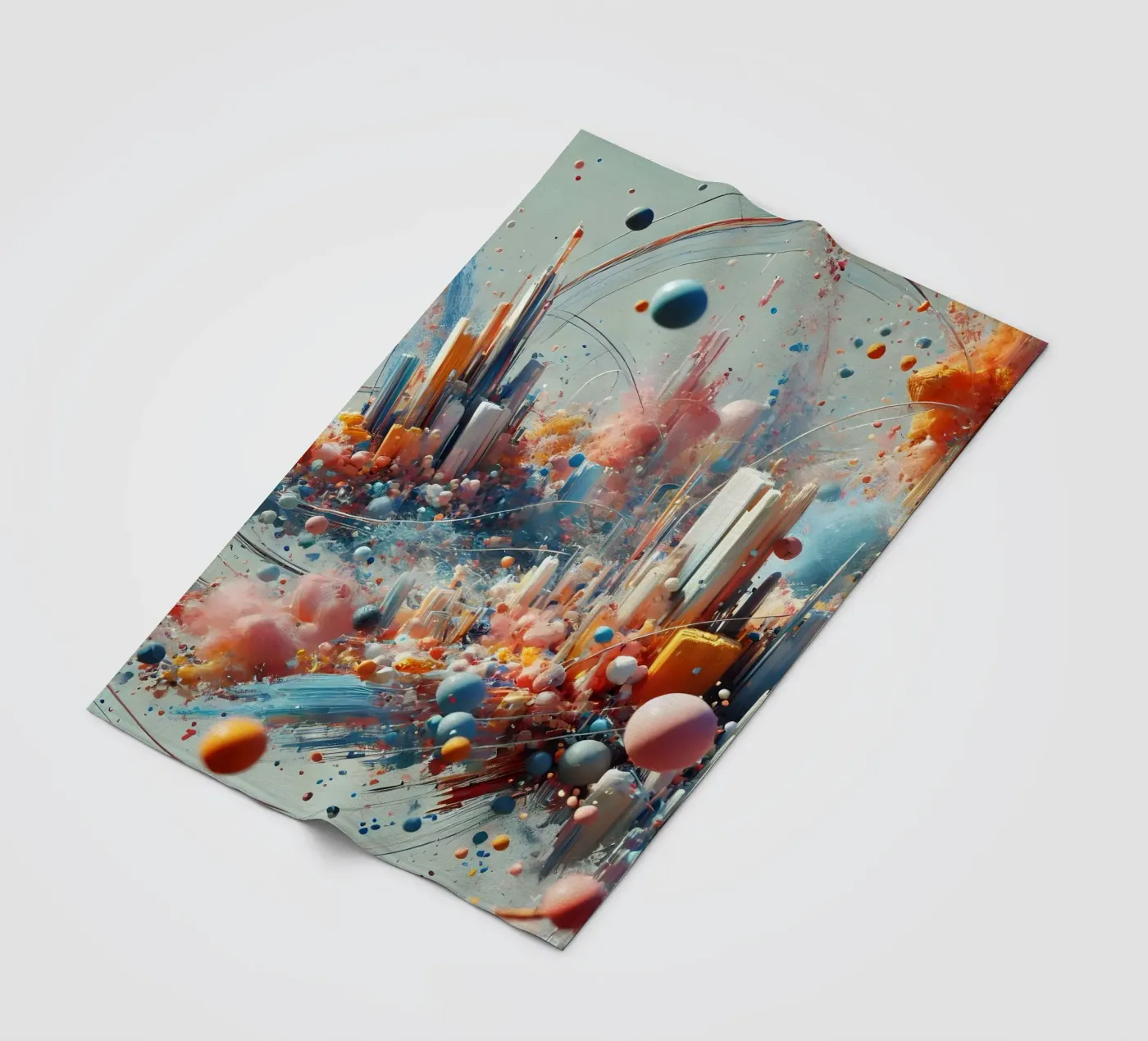 action splash abstract fleecedeken van abstrakt