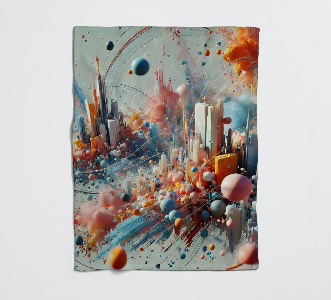 action splash abstract fleecedeken van abstrakt